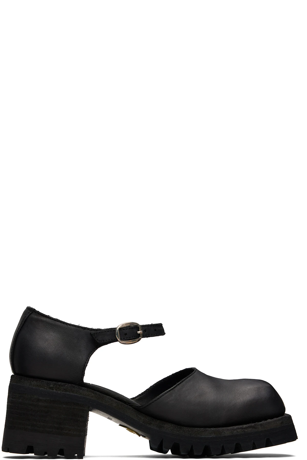 Black Soft Horse Mary Jane Loafers