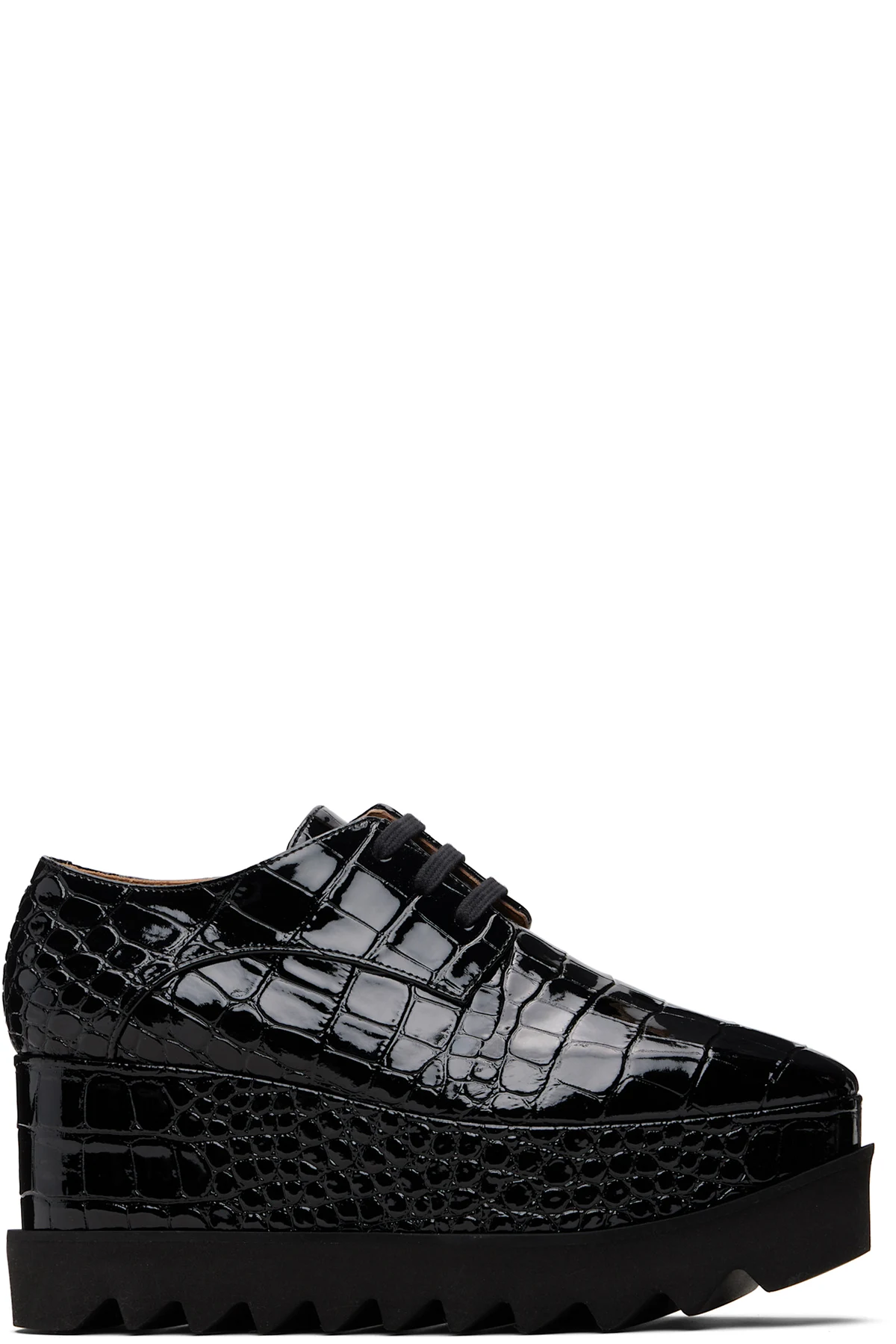 Black Limited-Edition Elyse Crocodile Platform Derbys