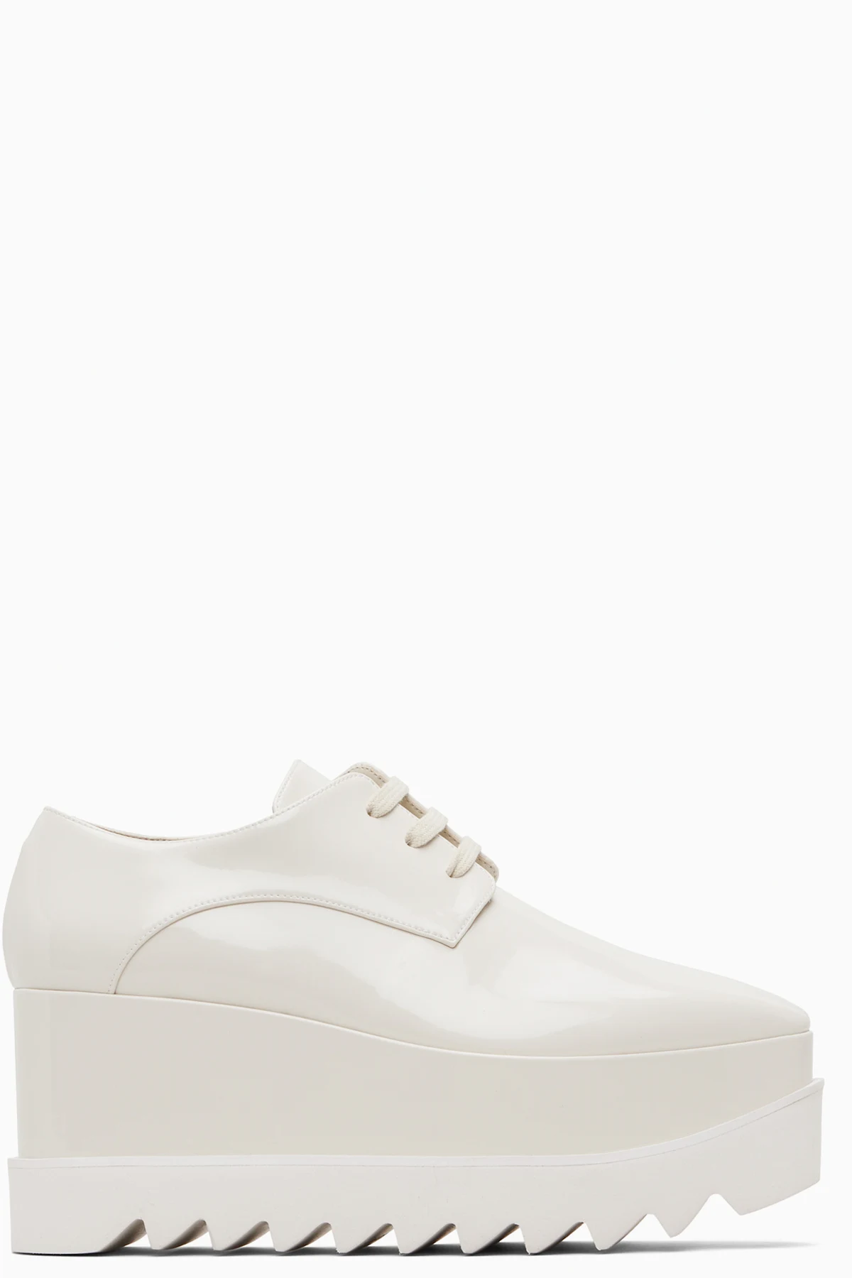 White Limited Edition Elyse Monochrome Platform Derbys