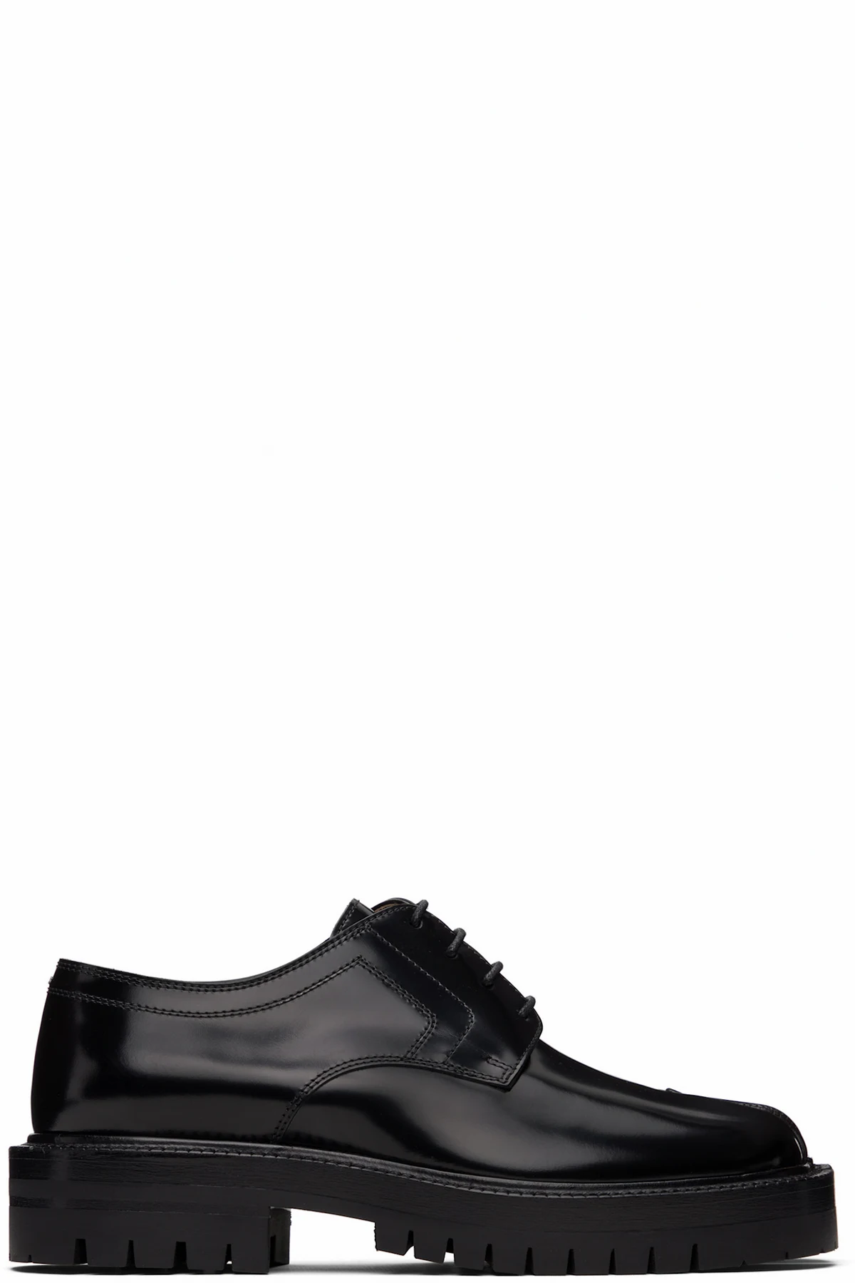 Black Tabi Lace-Up Derbys