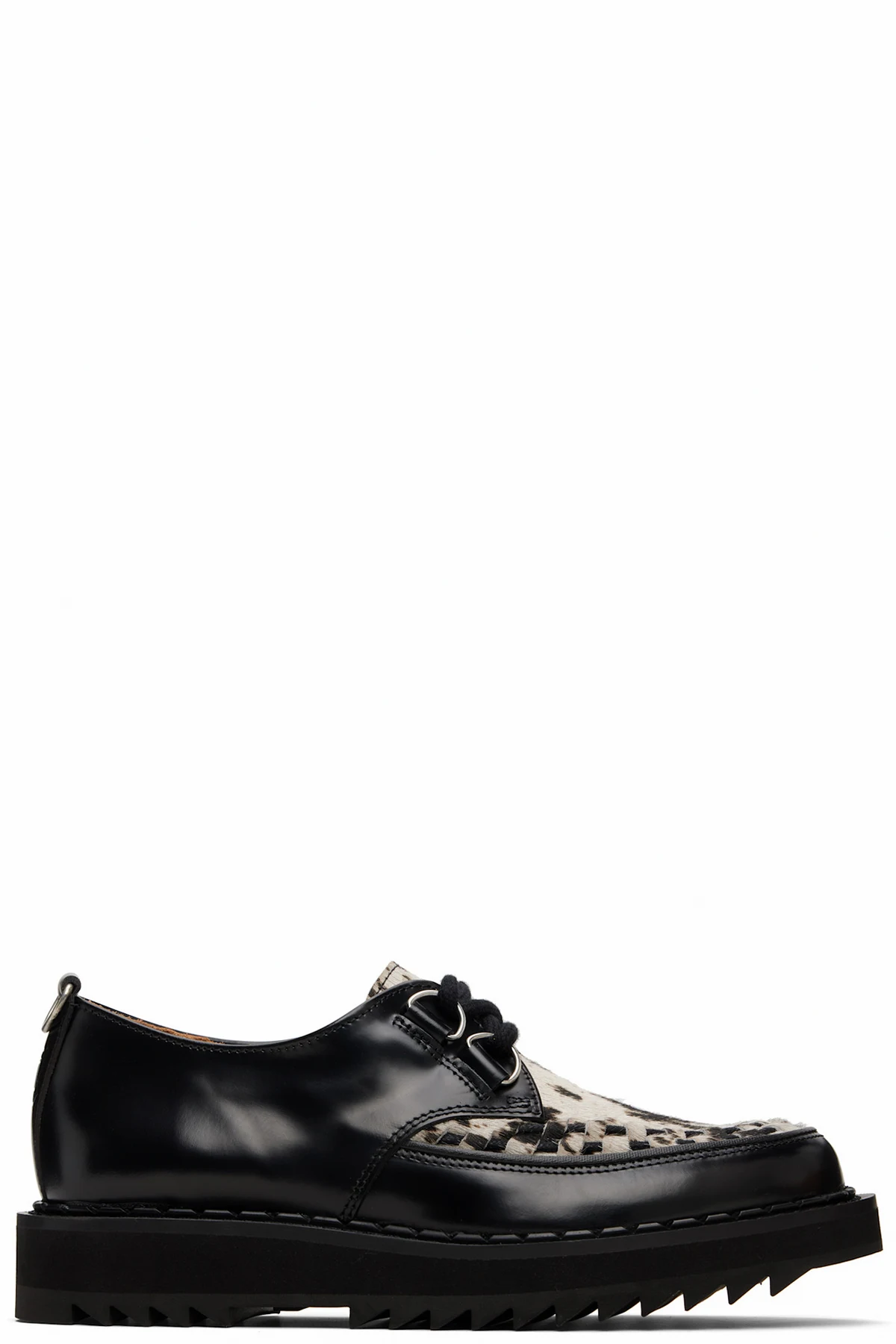 Black & Off-White Ripple Hatton Derbys