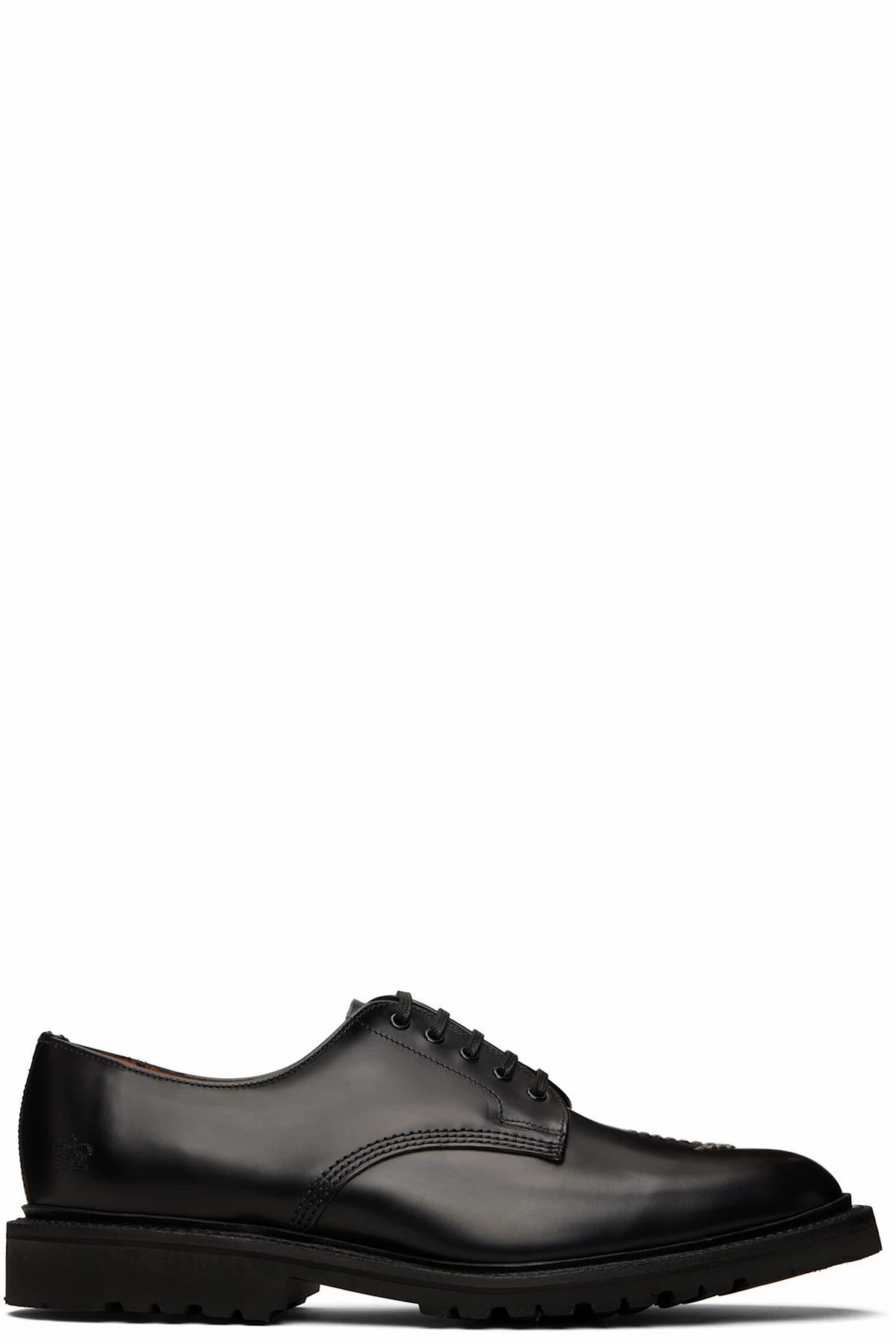 Black Sanders Edition Glossy Leather Derbys