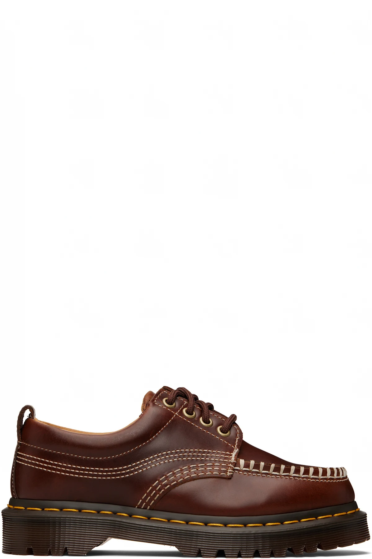 Brown Lowell Leather Moc Toe Derbys