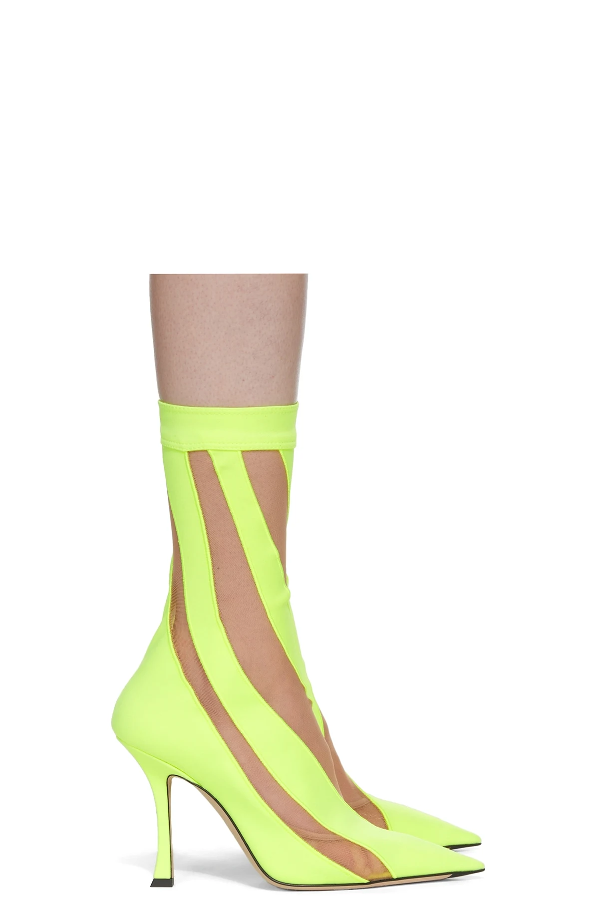 Yellow Mugler Edition Sock Ankle Boots