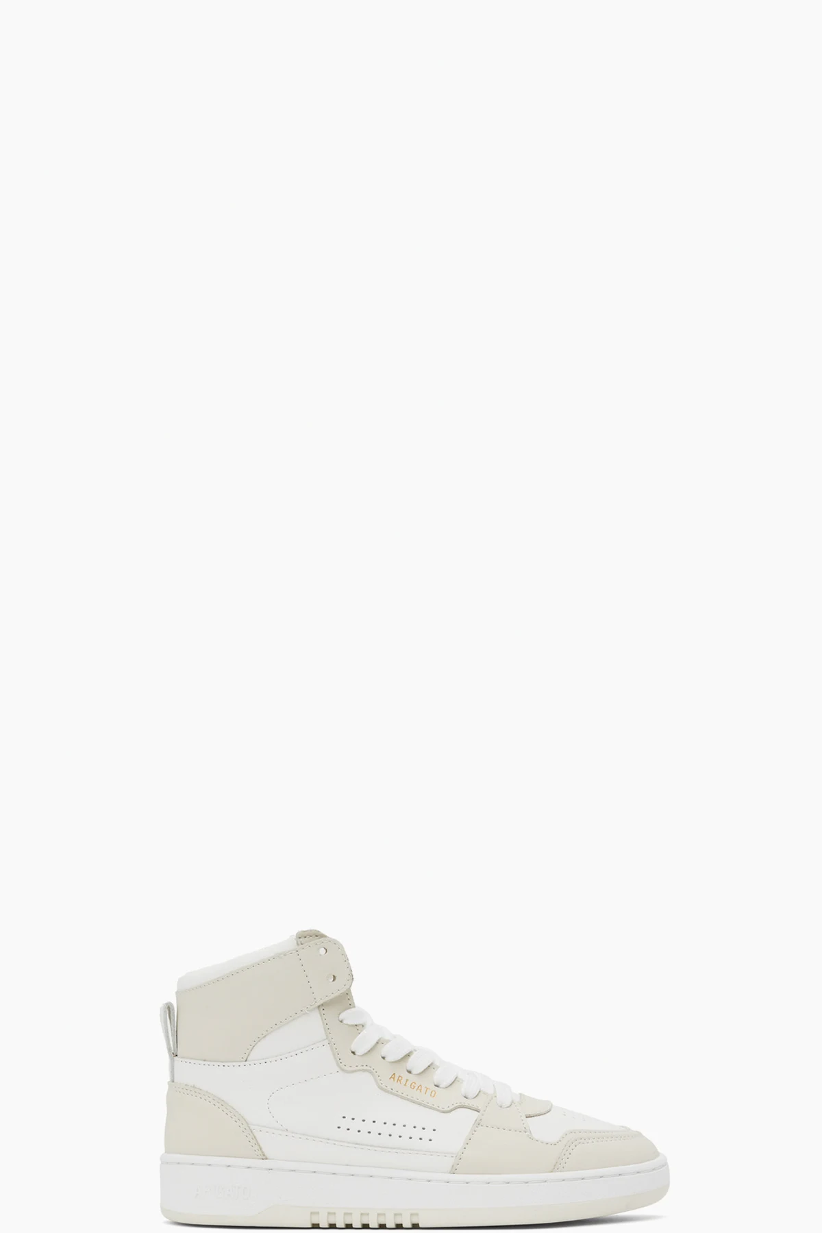 Off-White & Beige Dice Hi Sneakers