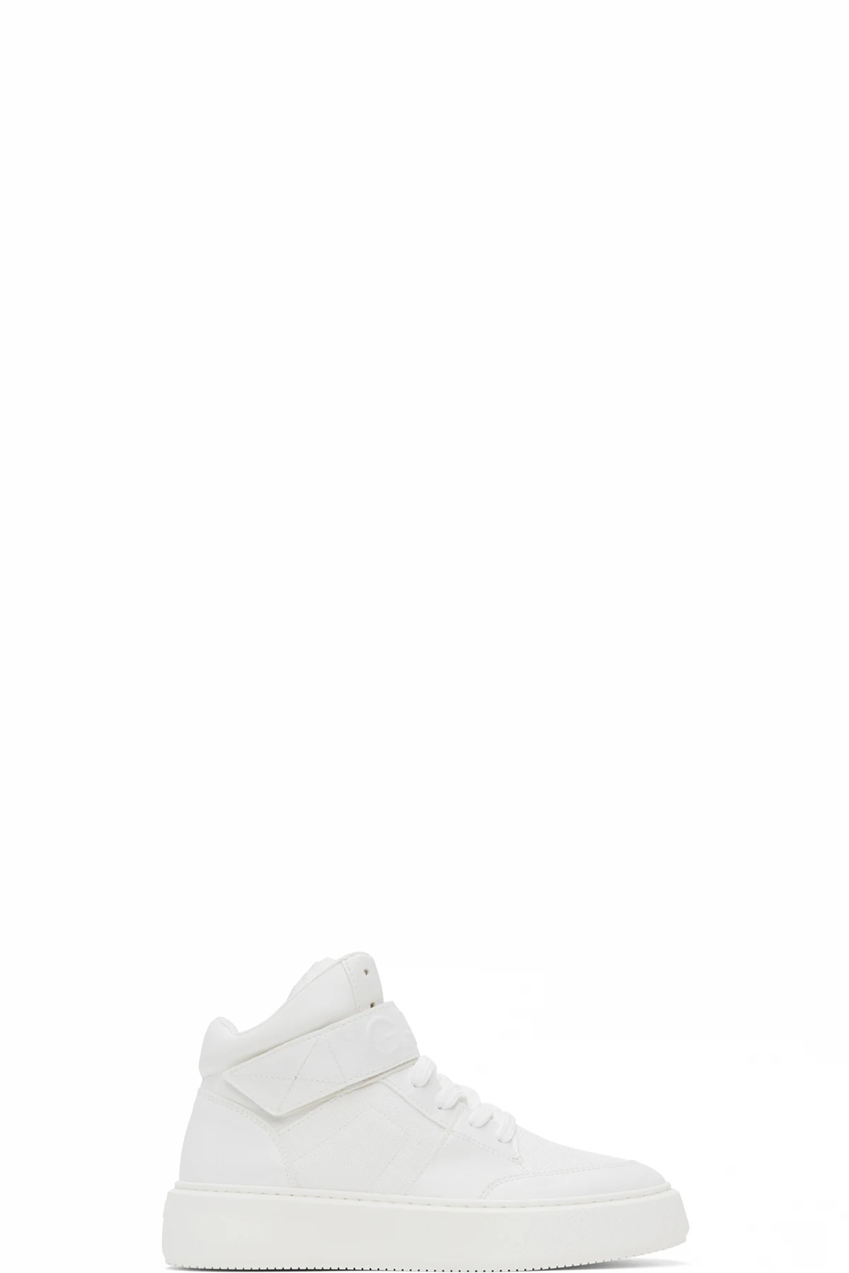 White Sporty Mix High-Top Sneakers