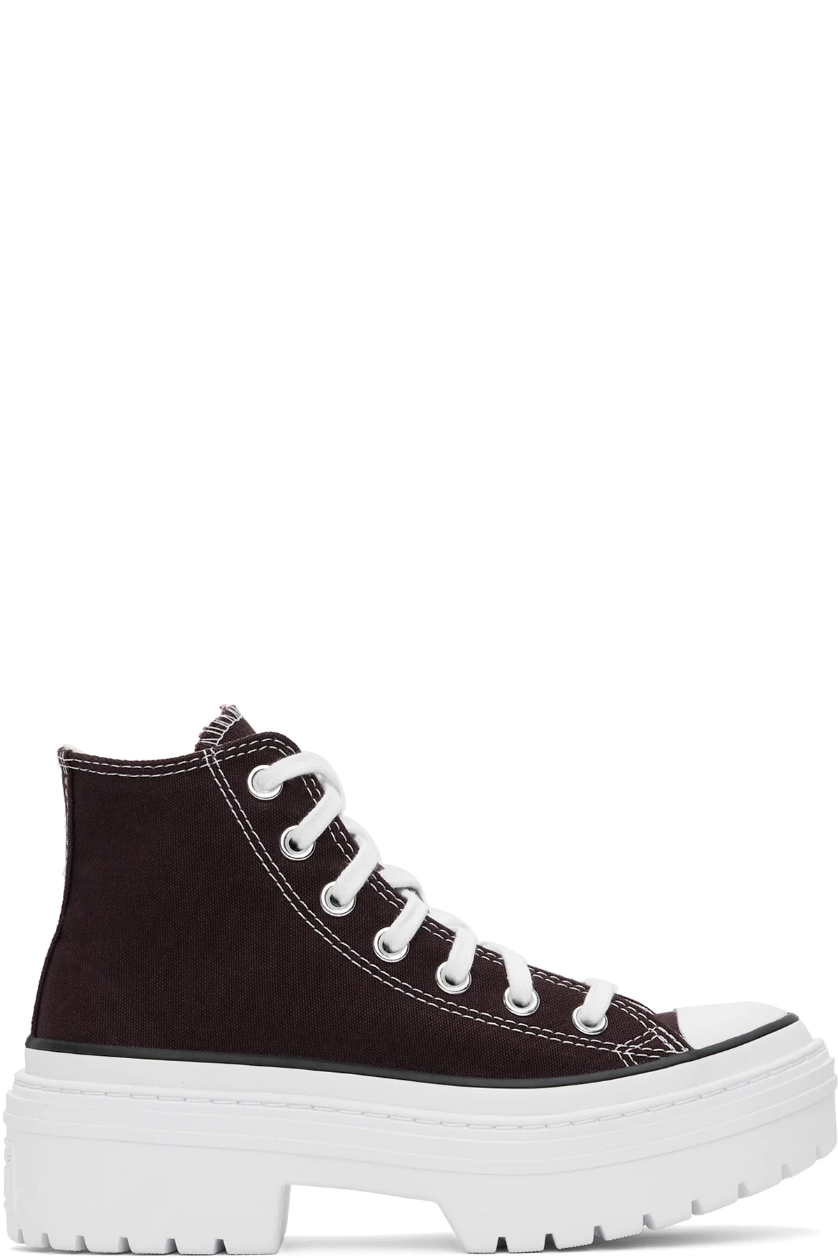 Burgundy Chuck Taylor All Star Lugged Heel Platform Sneakers