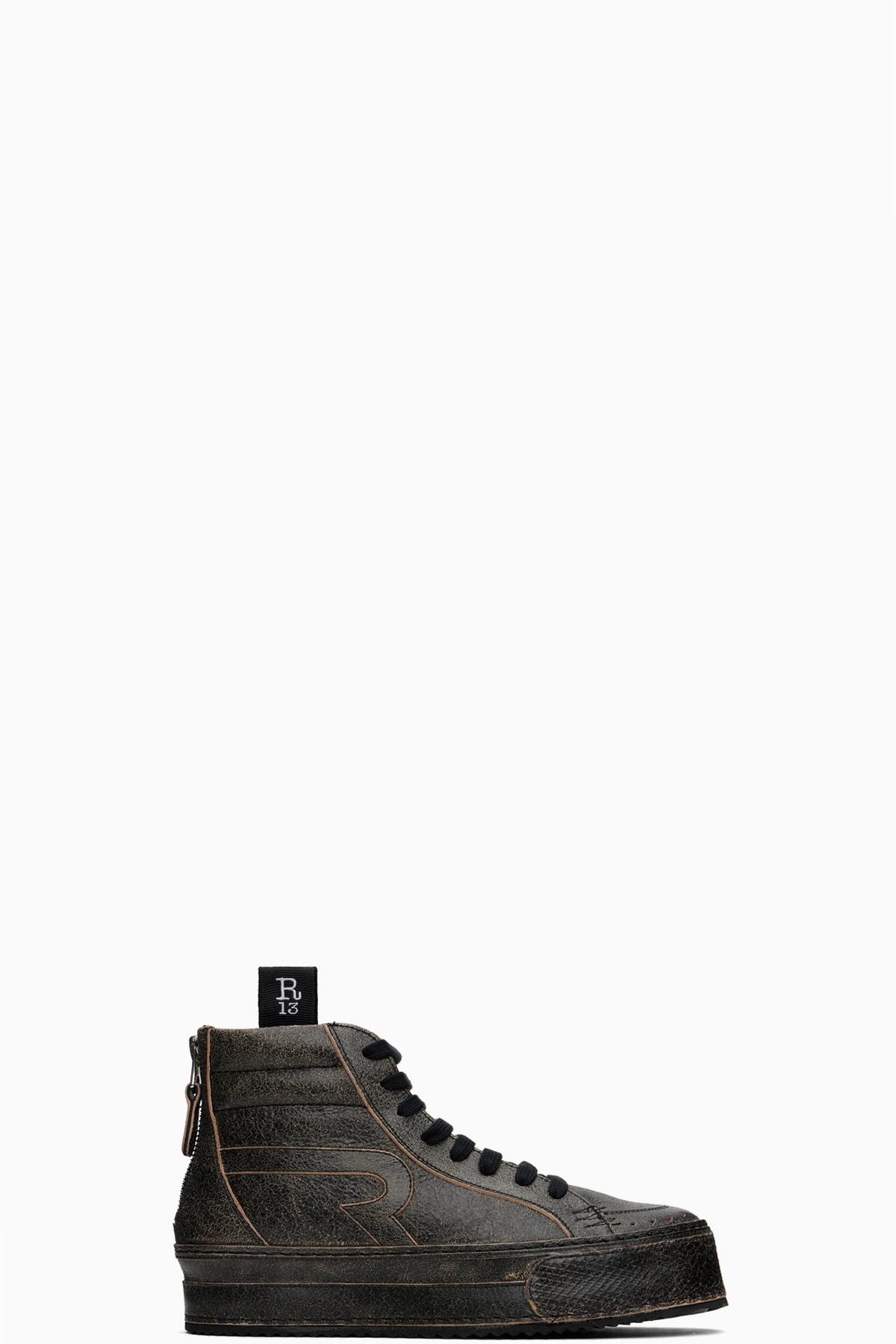 Black Rogue Distressed Sneakers