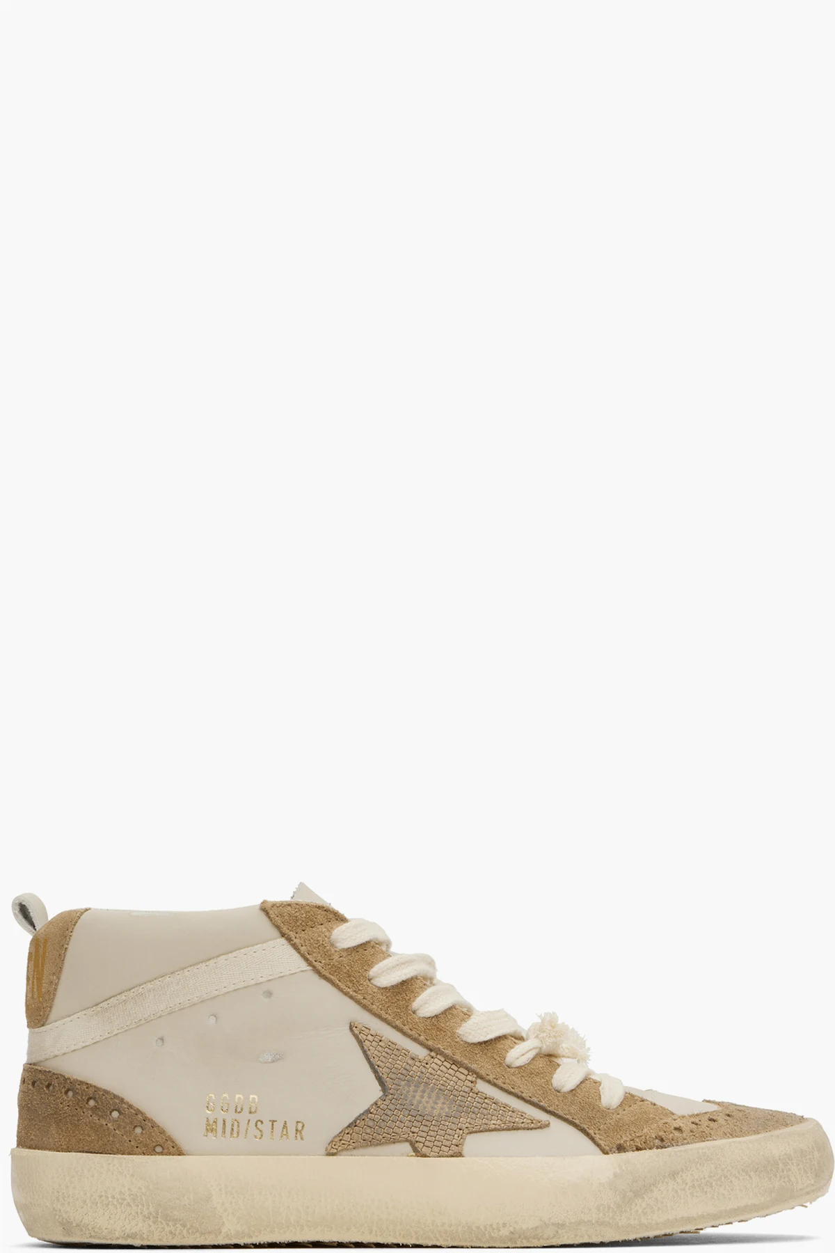 Beige & Brown Mid Star Classic Sneakers