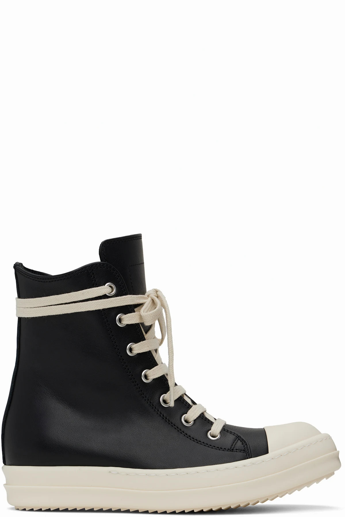 Black Hollywood Calf Leather Sneakers