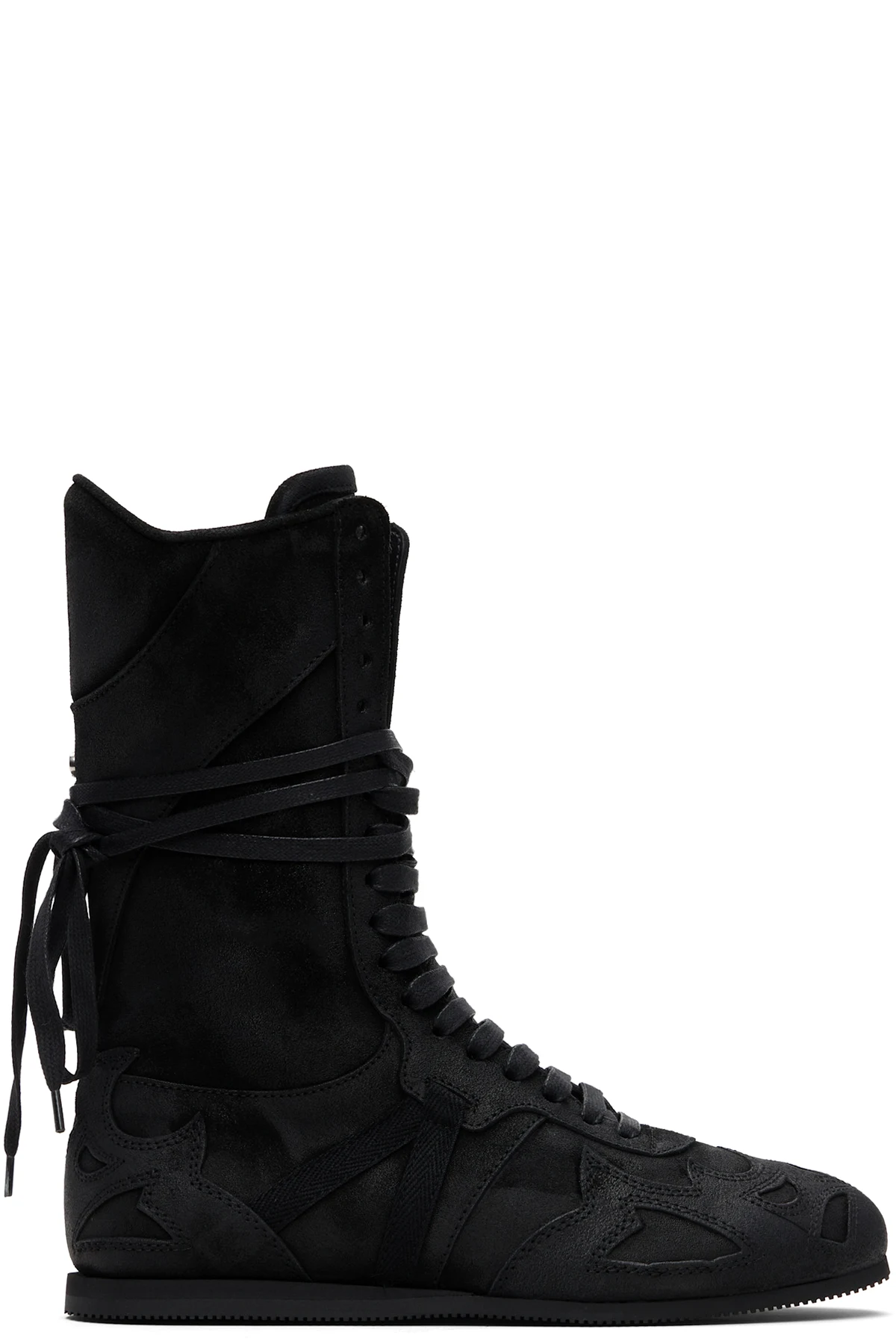 Black Palne High-Top Boxing Sneakers