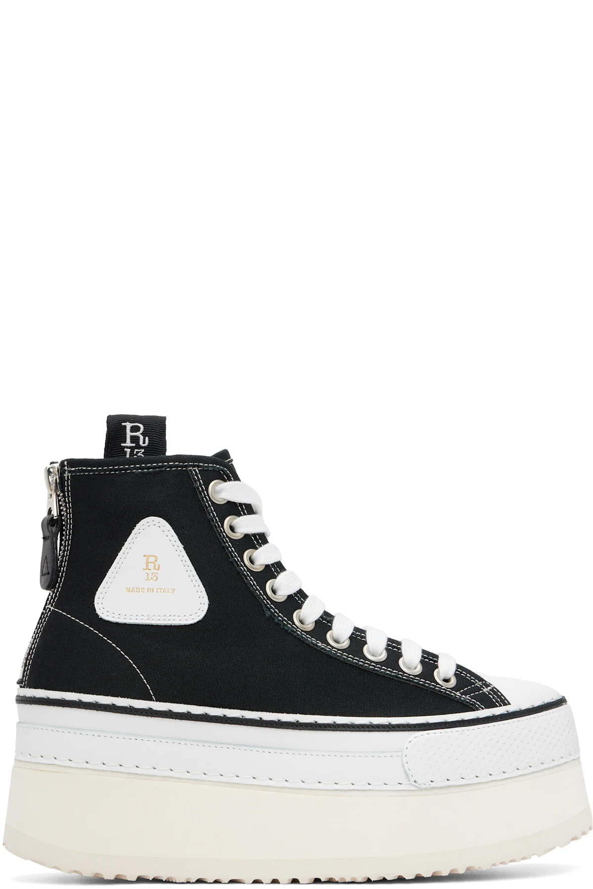 Black Courtney Platform High Top Sneakers