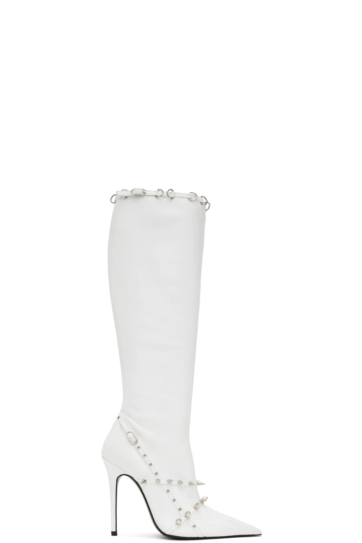 White Spike Boots