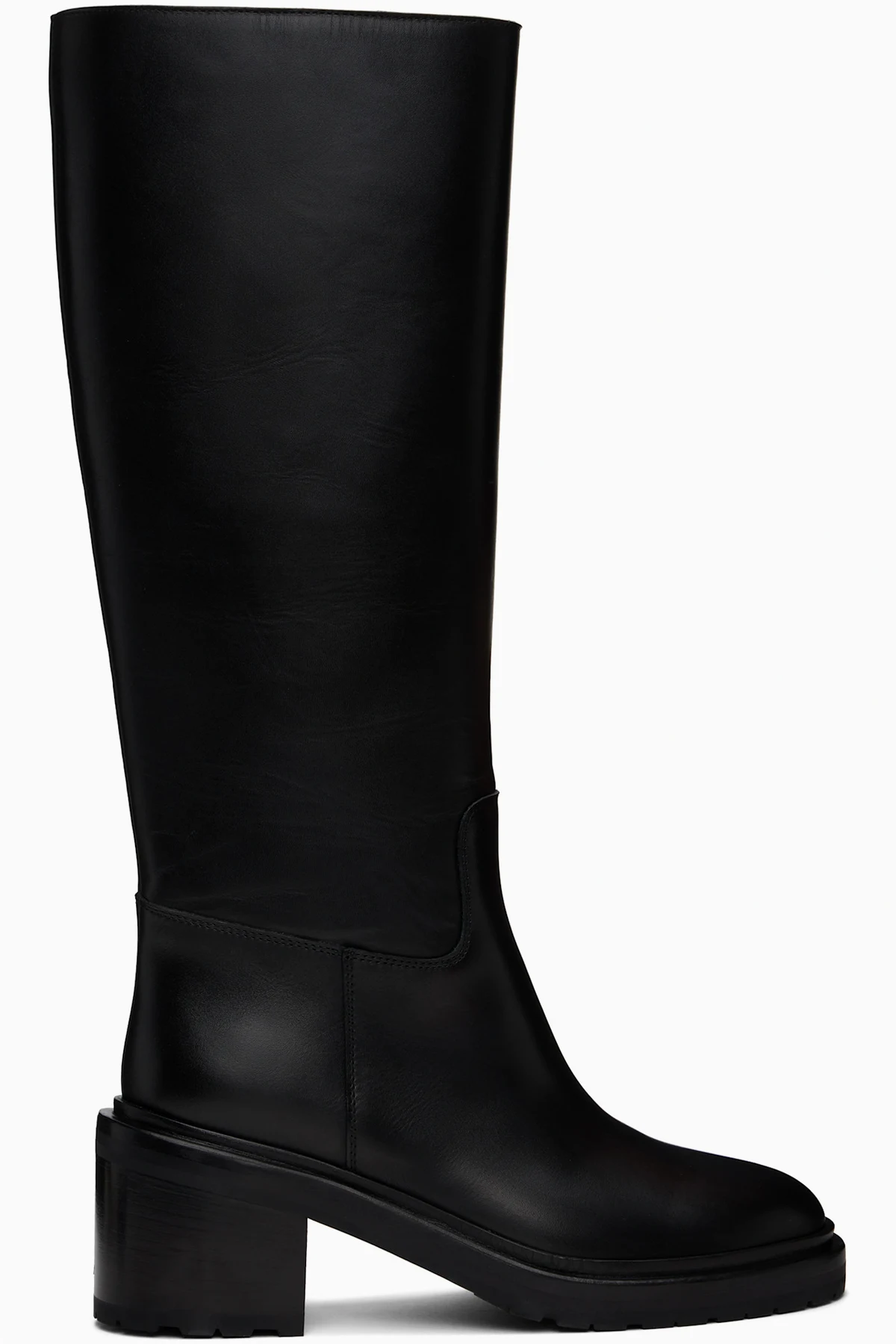 Black Riding Heel Tall Boots