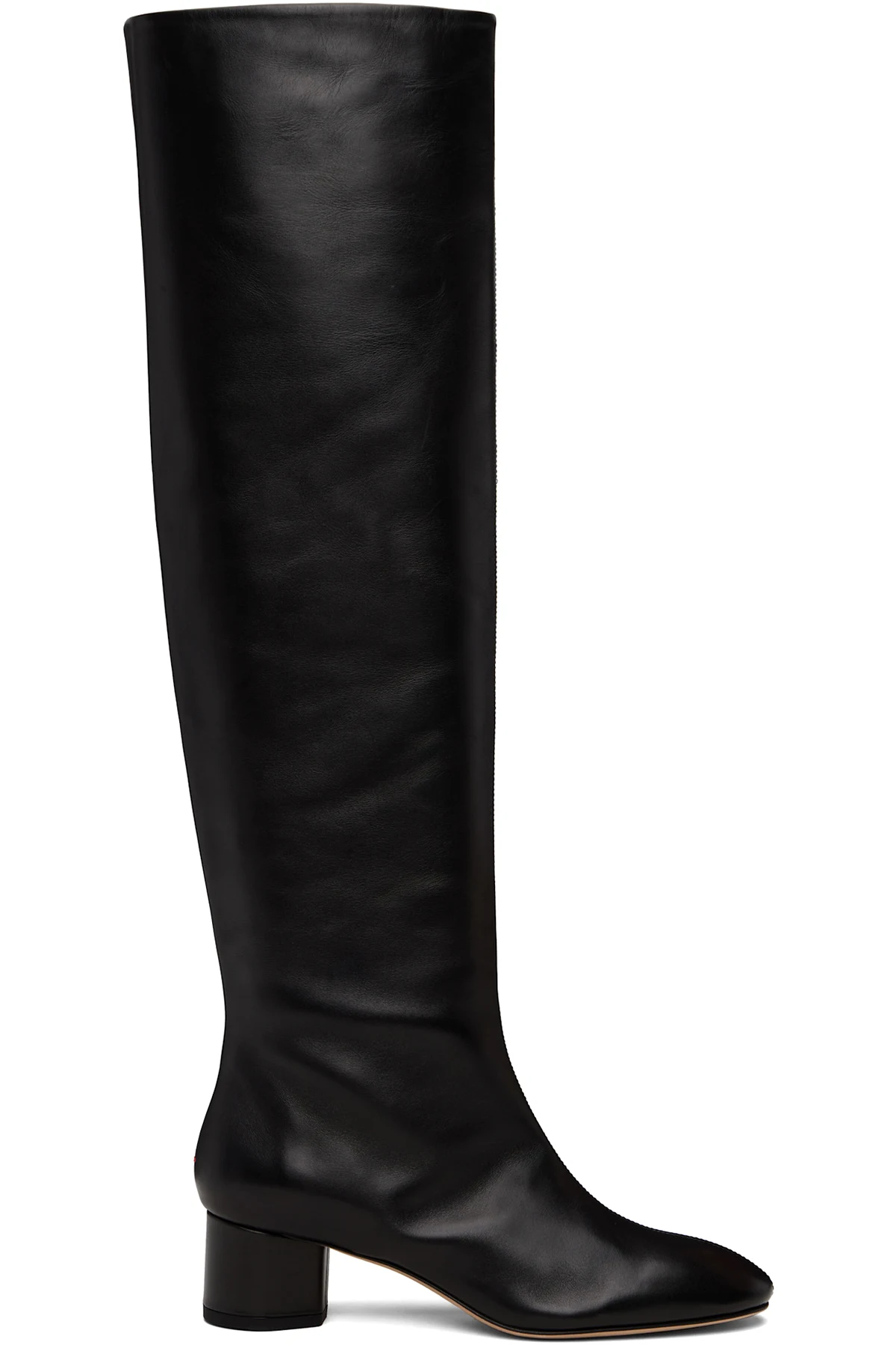 Black Willa Leather Over-Knee Boots