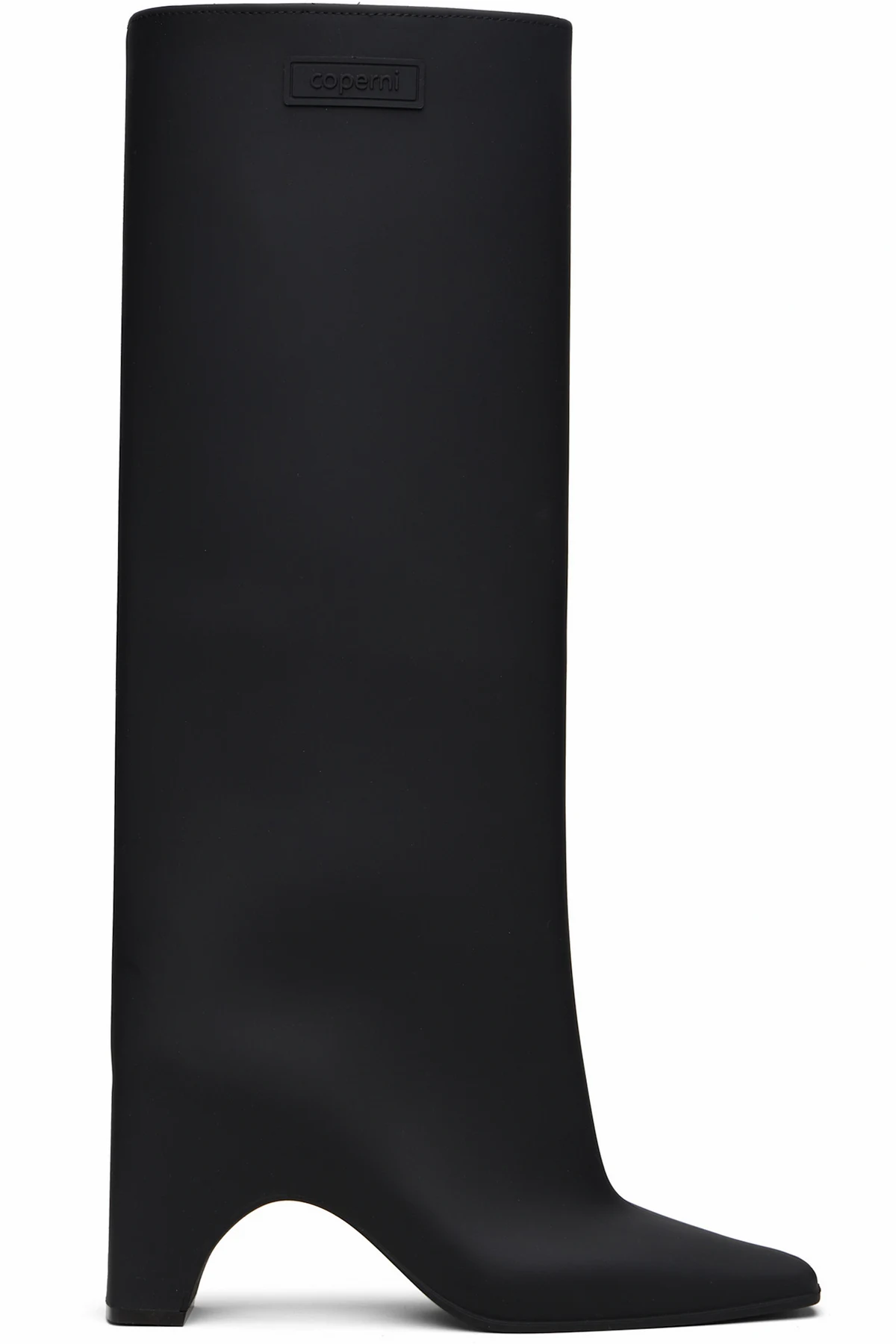 Black Rubber Bridge Tall Boots