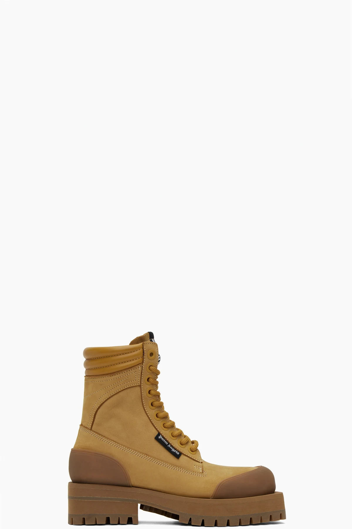 Tan Paneled Ankle Boots