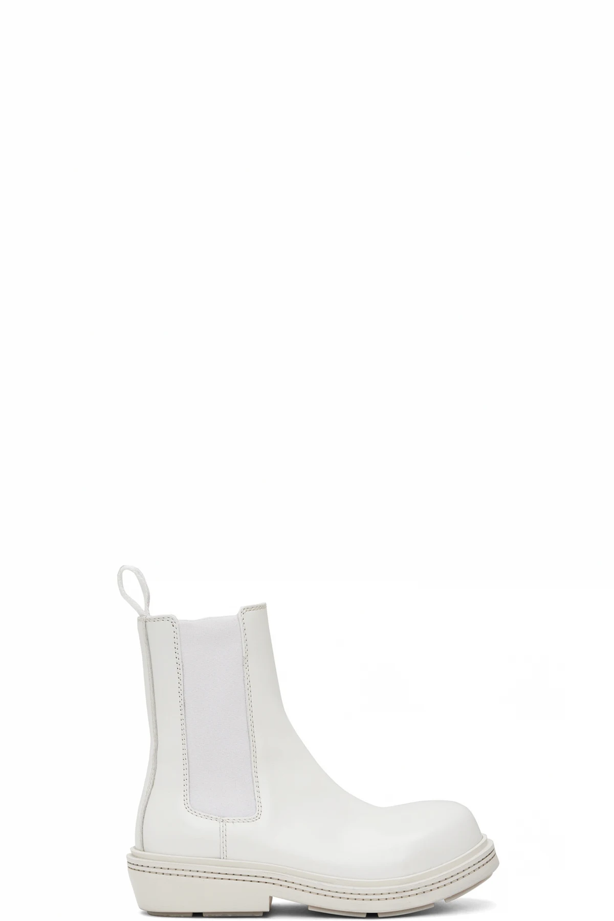 White Fireman Chelsea Boots