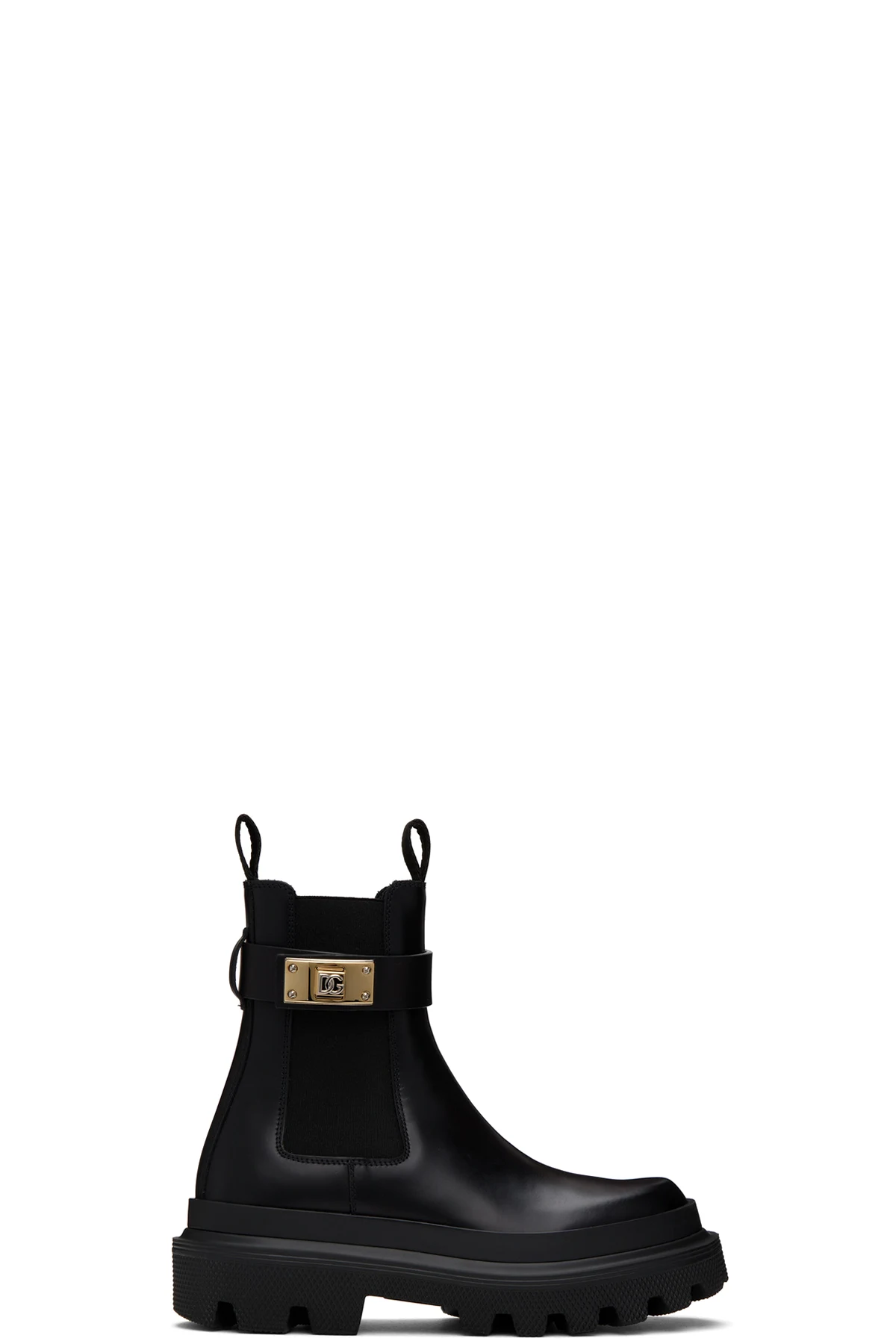 Black Calfskin Chelsea Boots