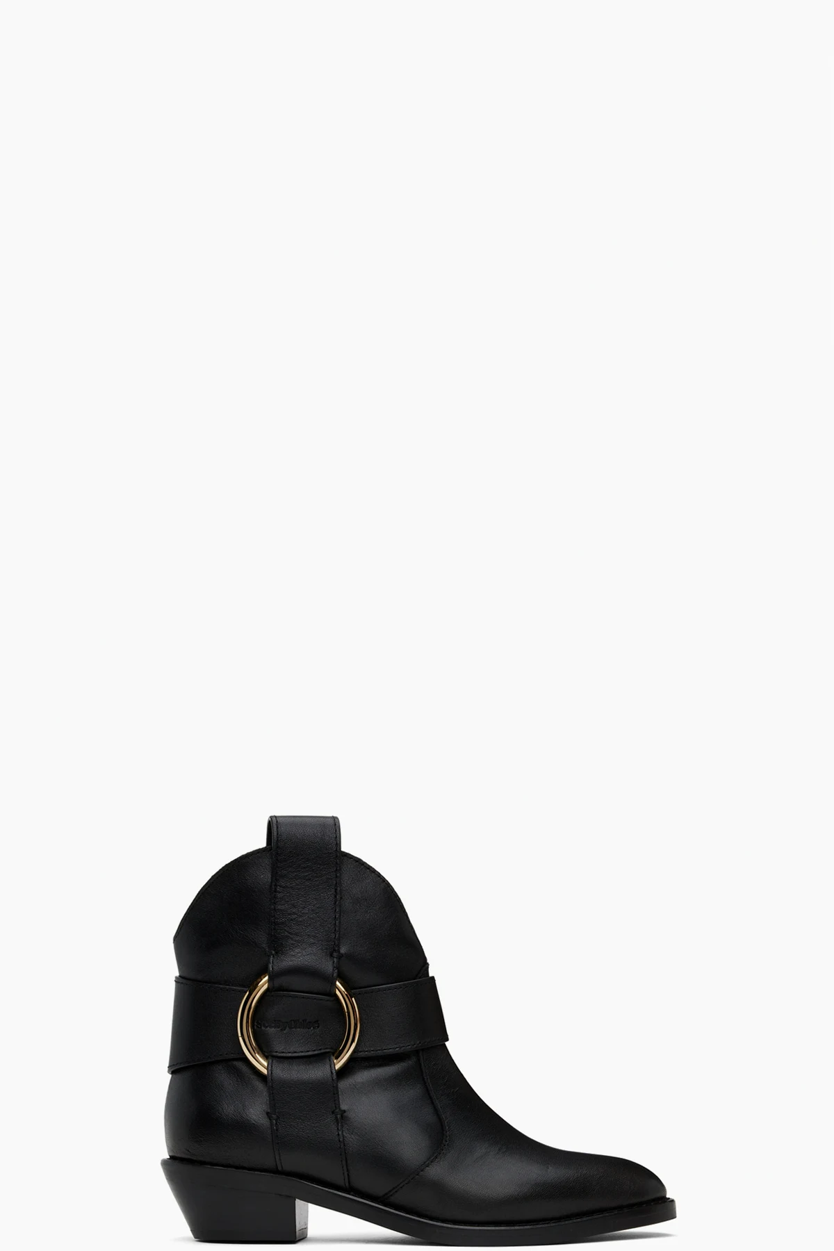 Black New Ring Line Boots