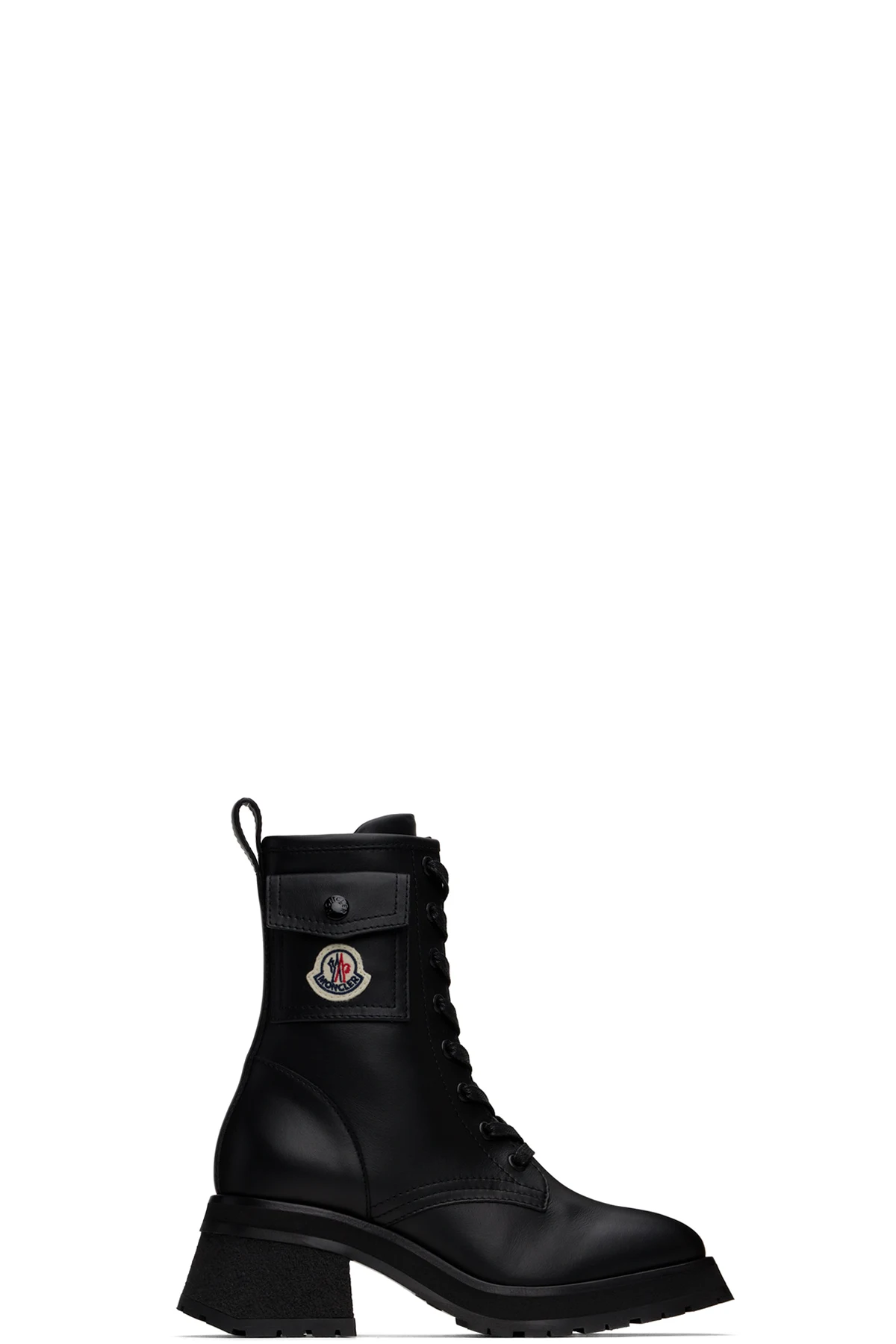 Black Gigi Leather Lace-Up Boots