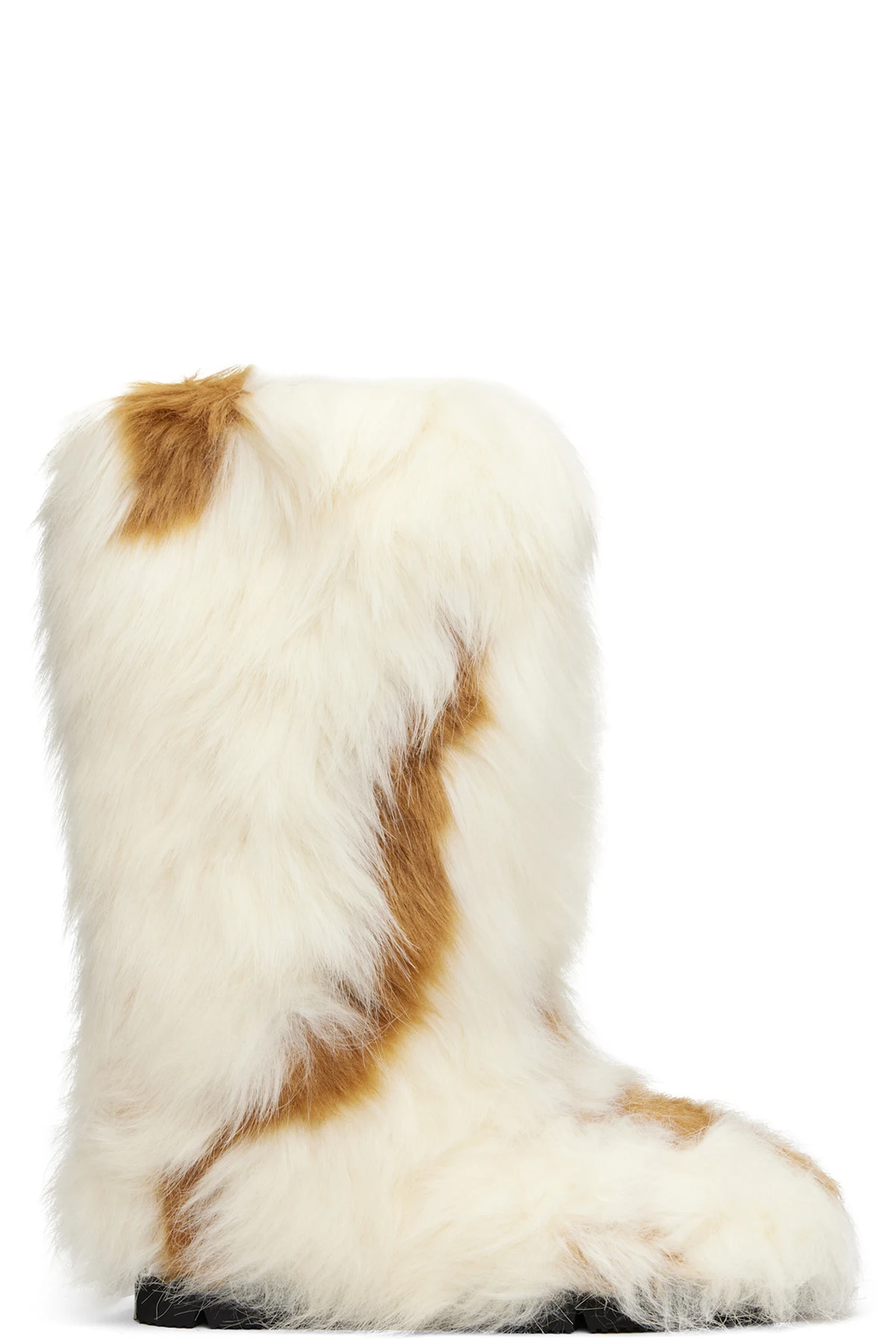 Beige & Brown Fofo Long Boots