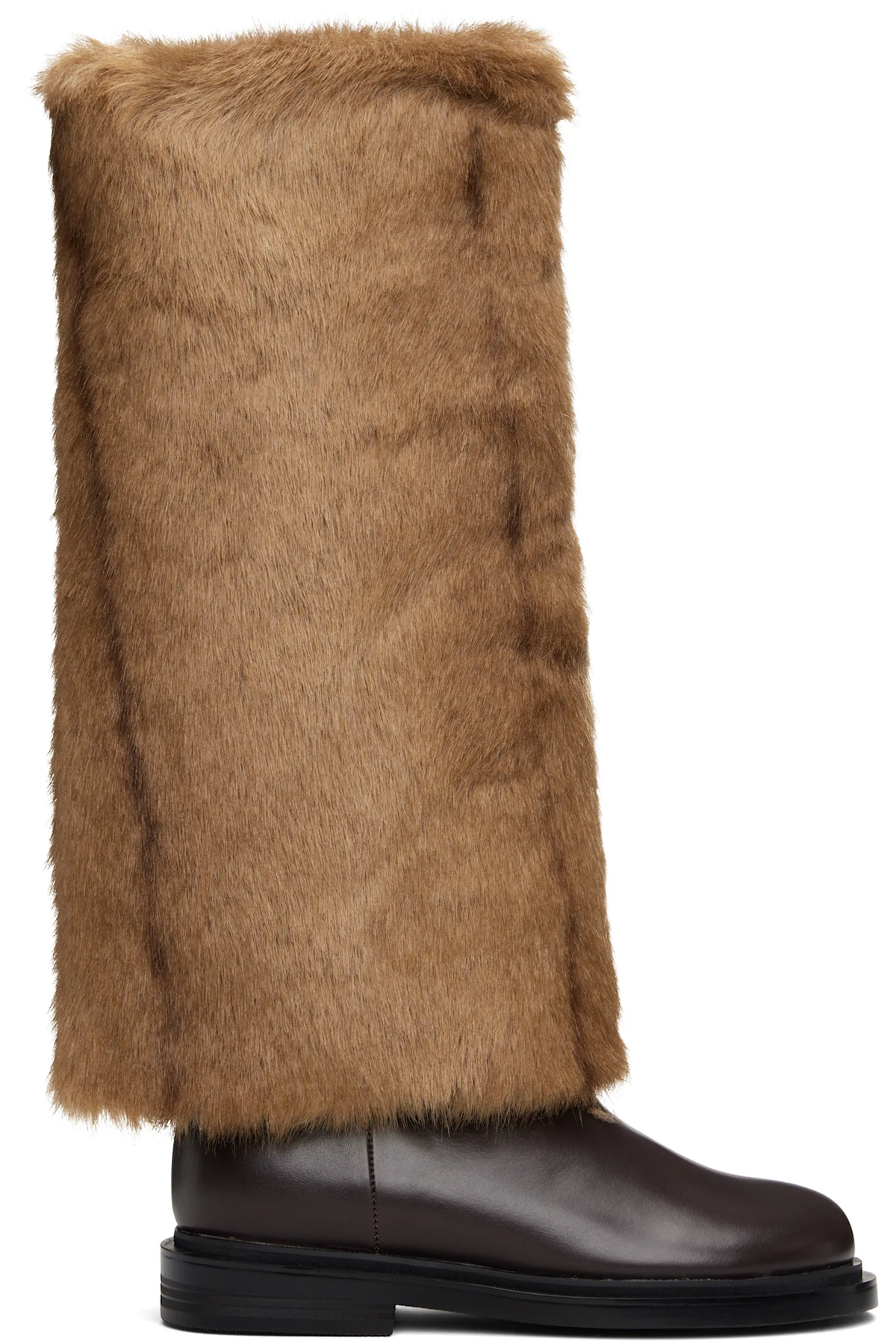 Brown Combi Socks Tall Boots