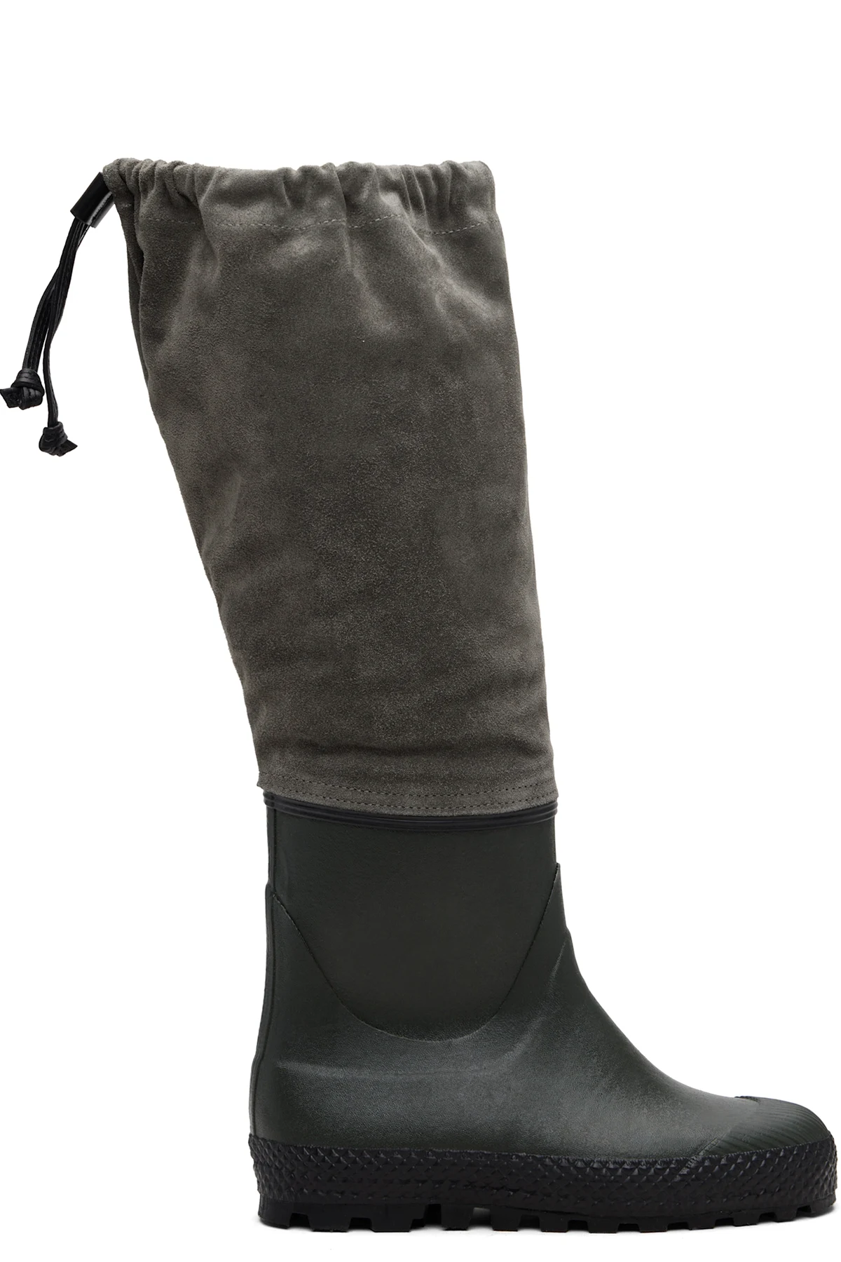 Green & Gray Farmer Rain Tall Boots