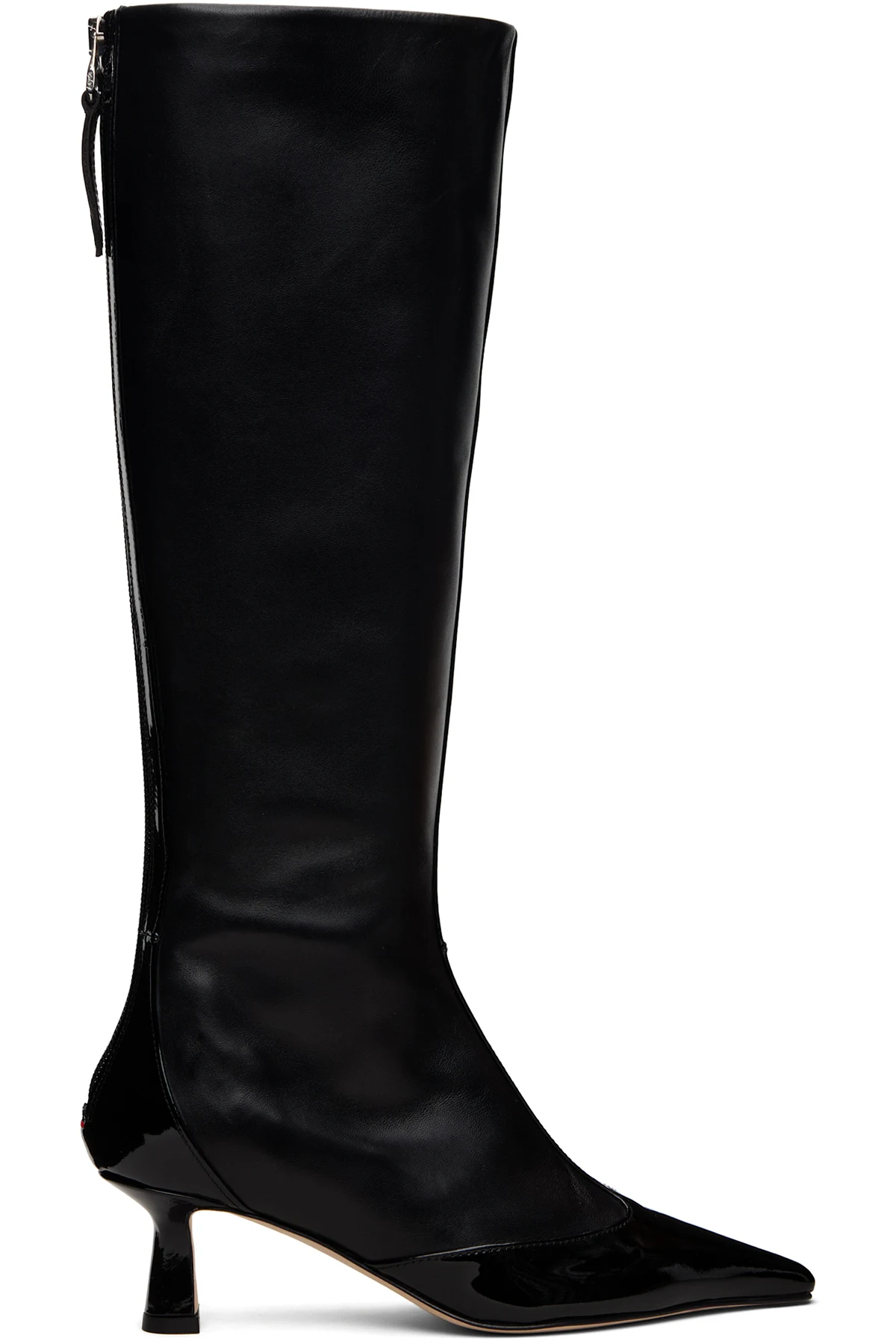 Black Alexis Dual-Tone Tall Boots