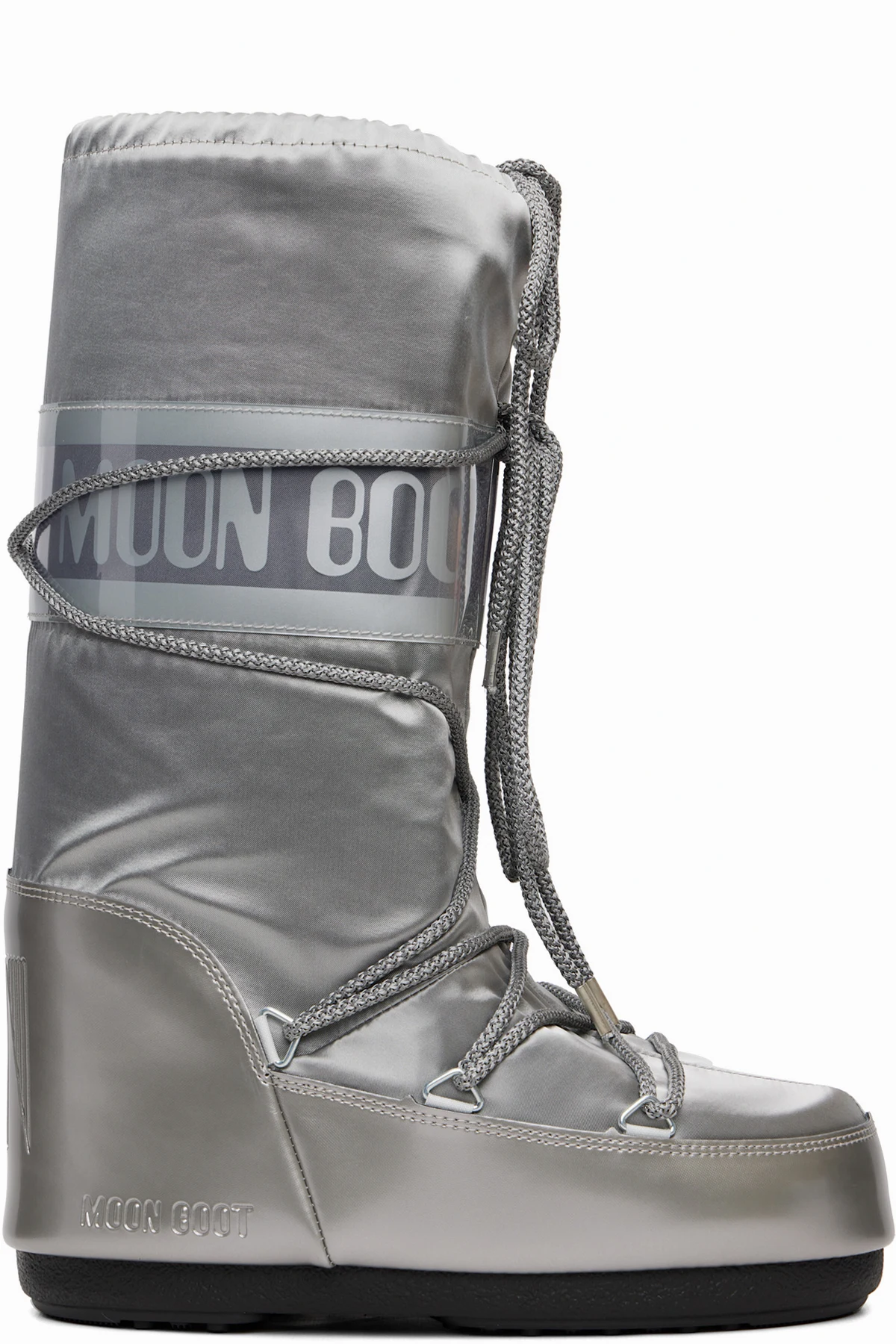 Silver Icon Glance Satin Boots
