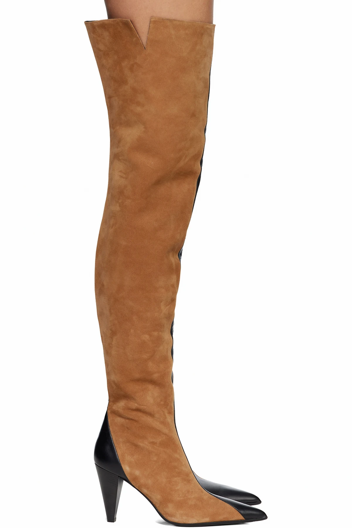 Tan & Black Harvey Over-the-Knee High Boots