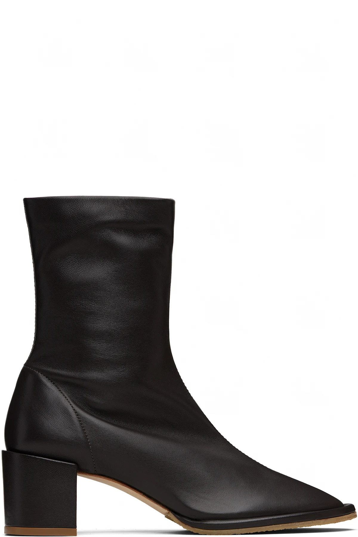 Brown Josiah Lamb Nappa Leather Ankle Boots