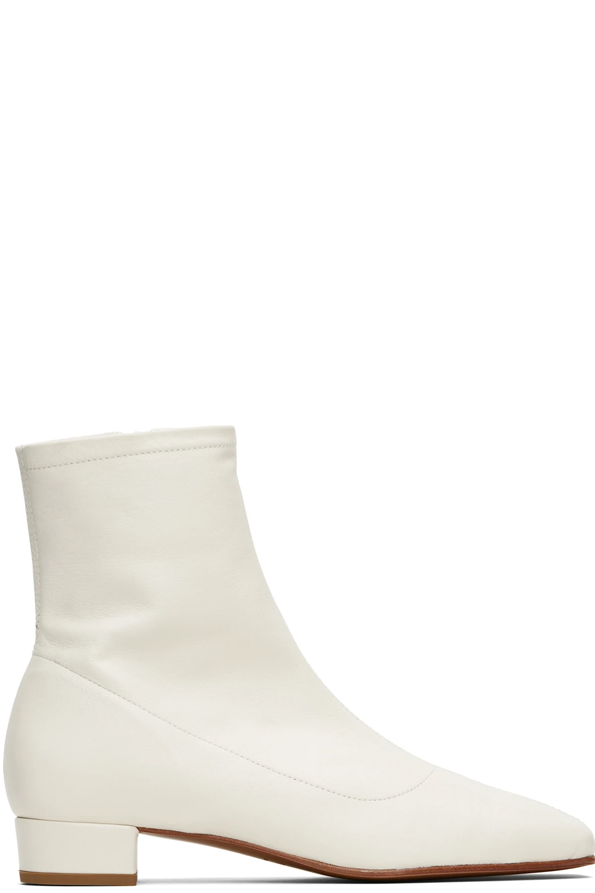 White Este Leather Ankle Boots