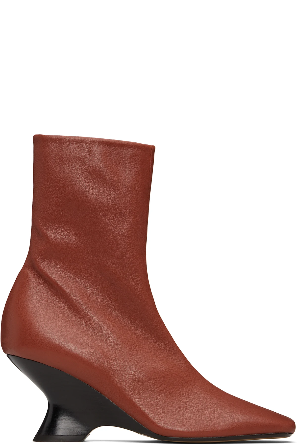 Brown Heeled Ankle Boots