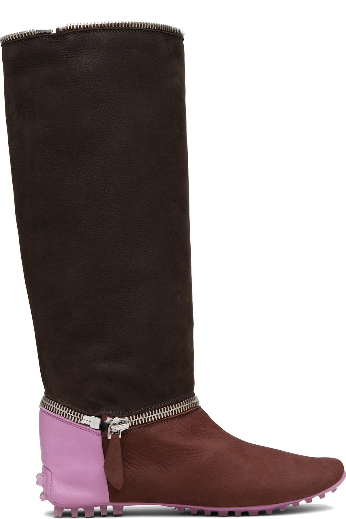 Burgundy & Brown Modular Driving Boots