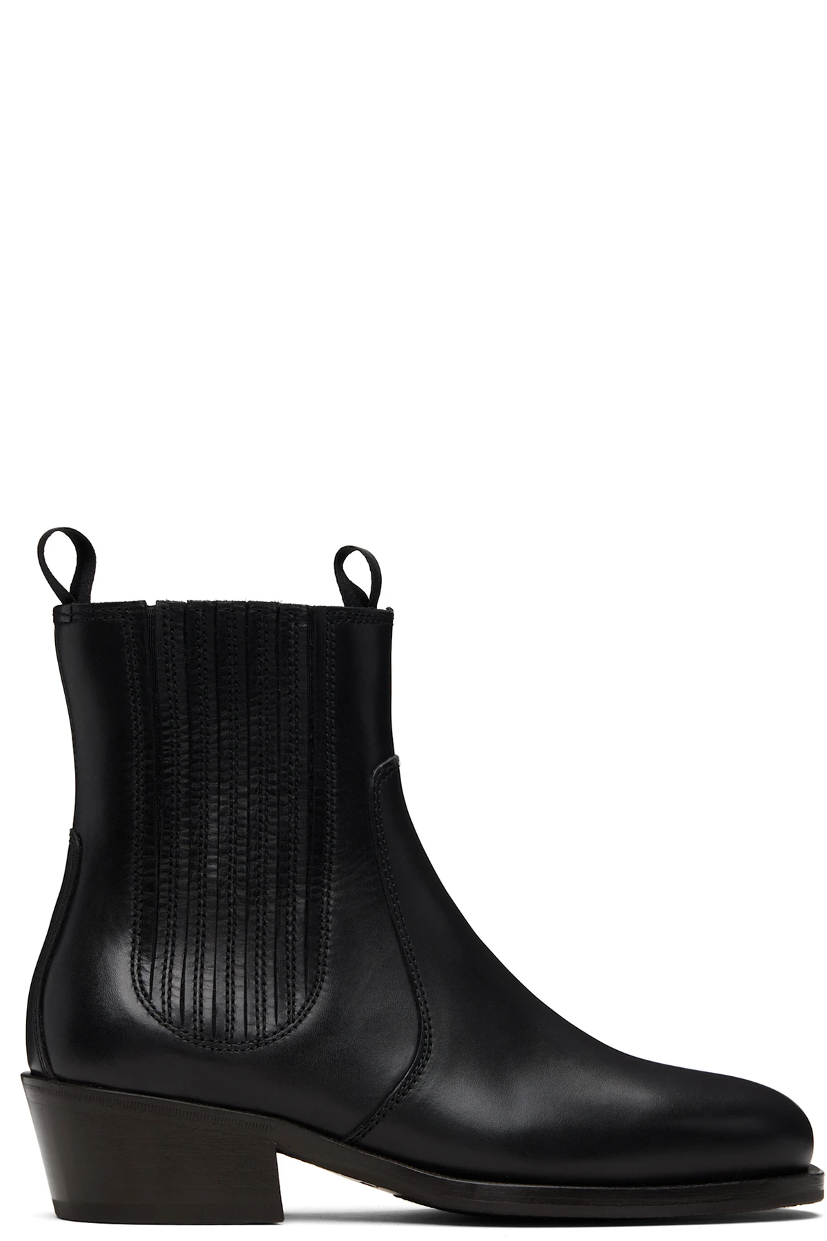 Black Vegetable-Tanned Chelsea Boots