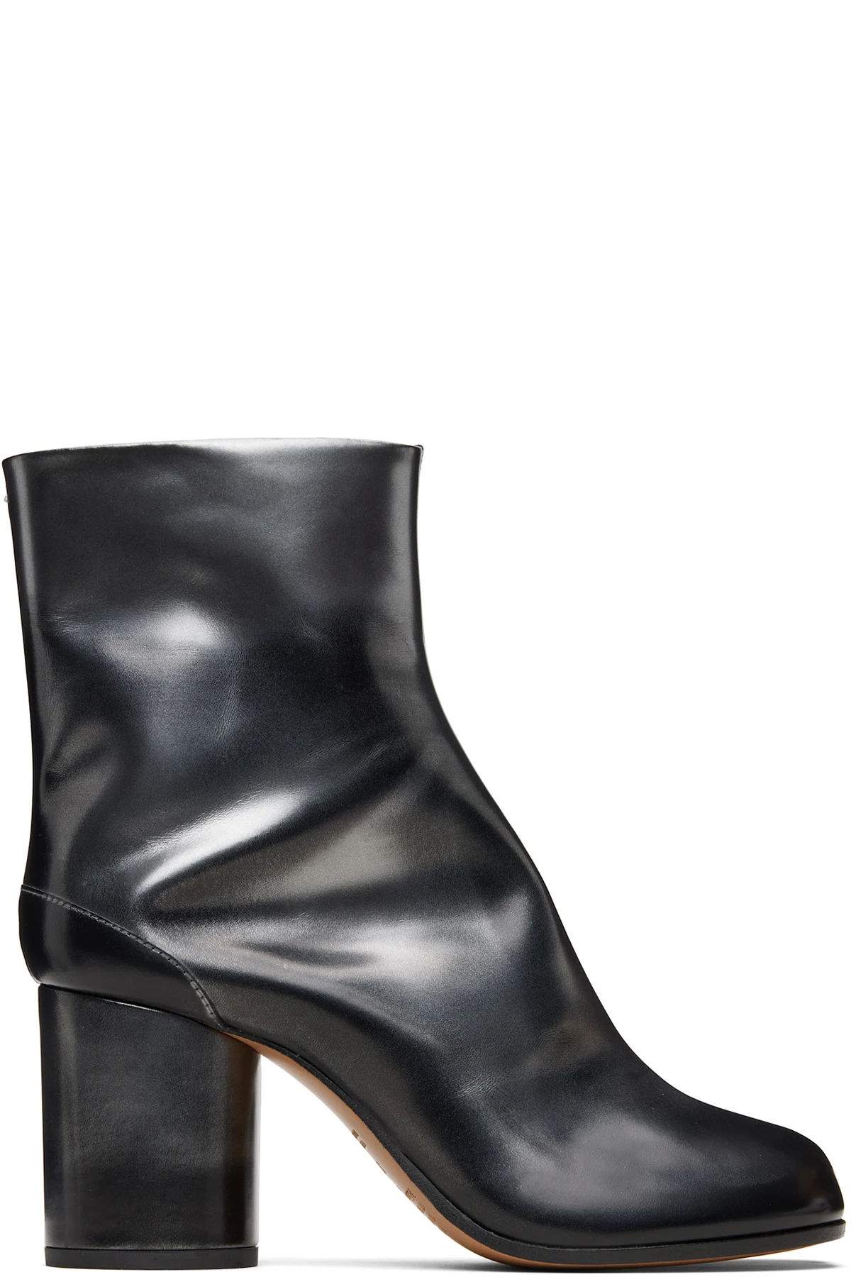 Black & Silver Tabi Ankle Boots