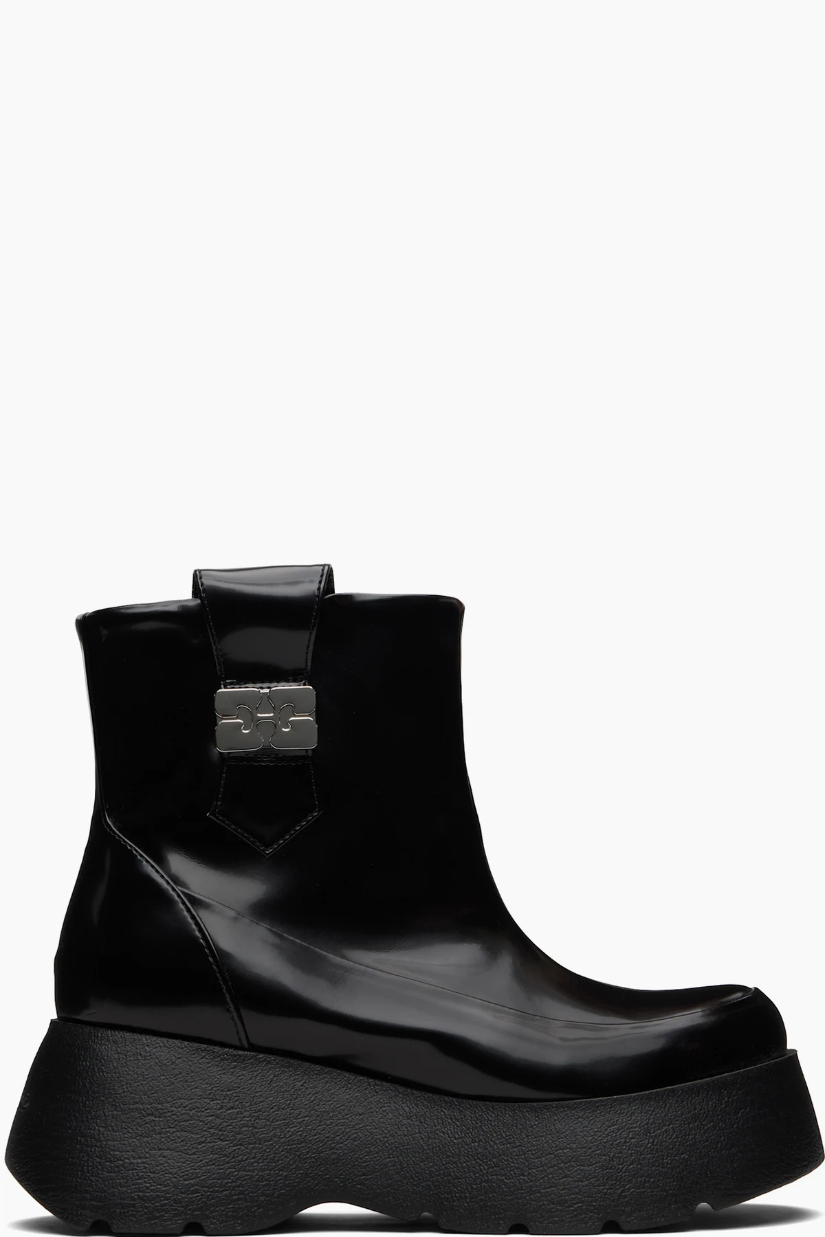 Black Sue Platform Boots