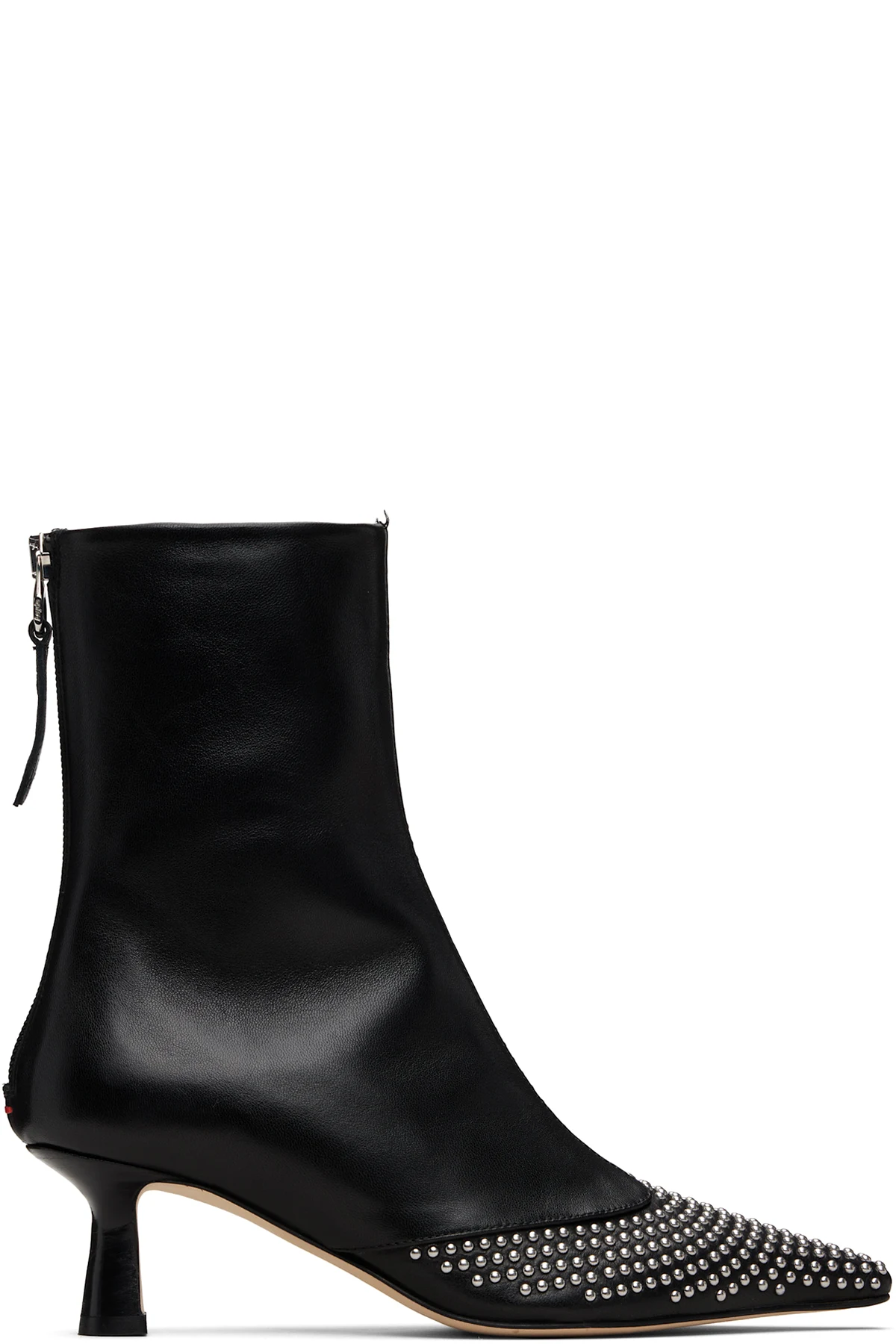 Black Sila Mini Stud Leather Boots