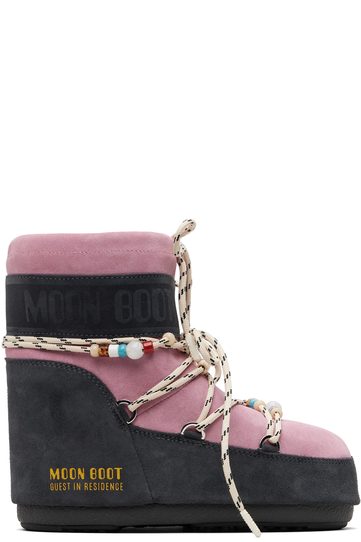 Pink Moon Boot Edition Icon Low Beaded Suede Boots
