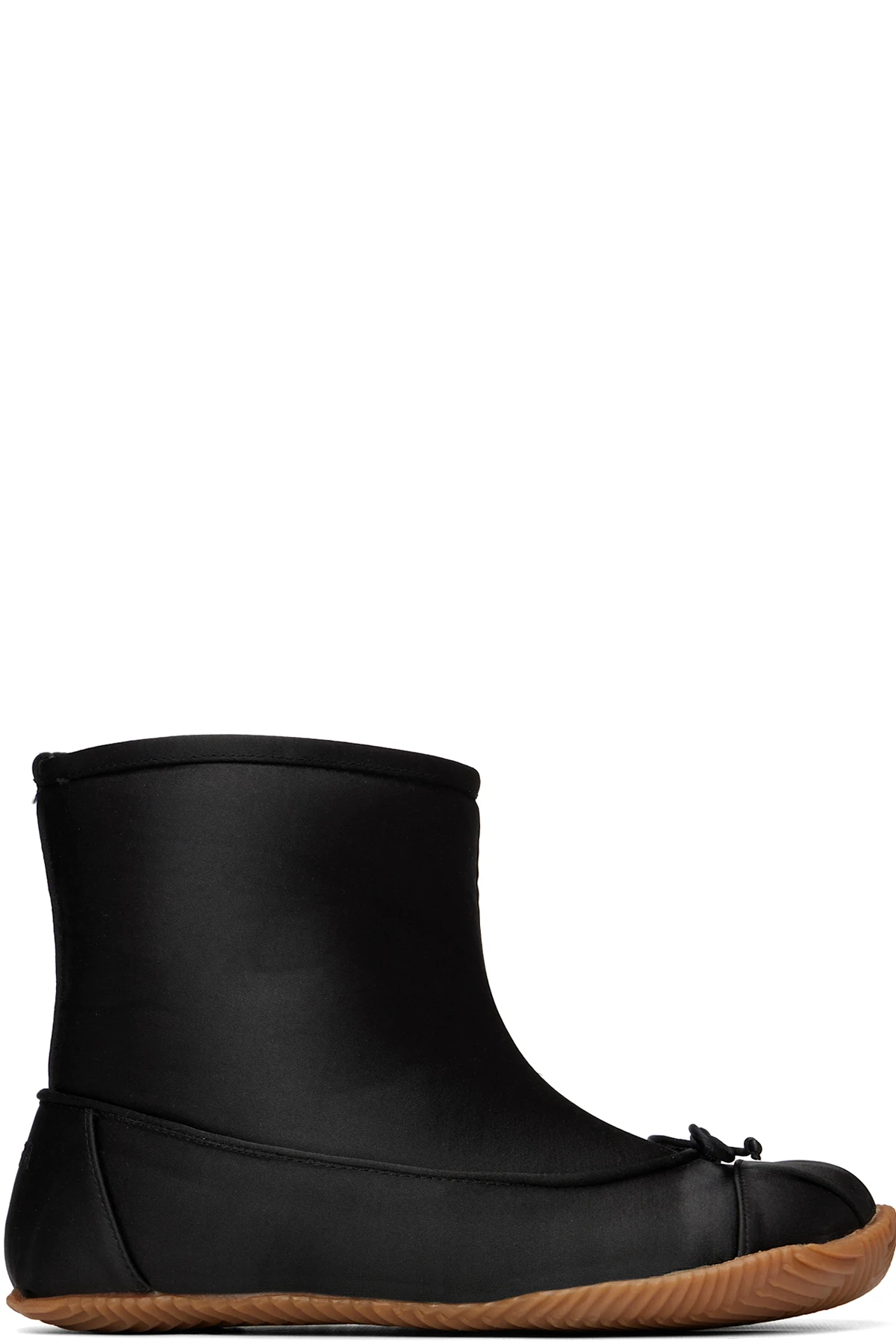 Black Satin Baby Boots