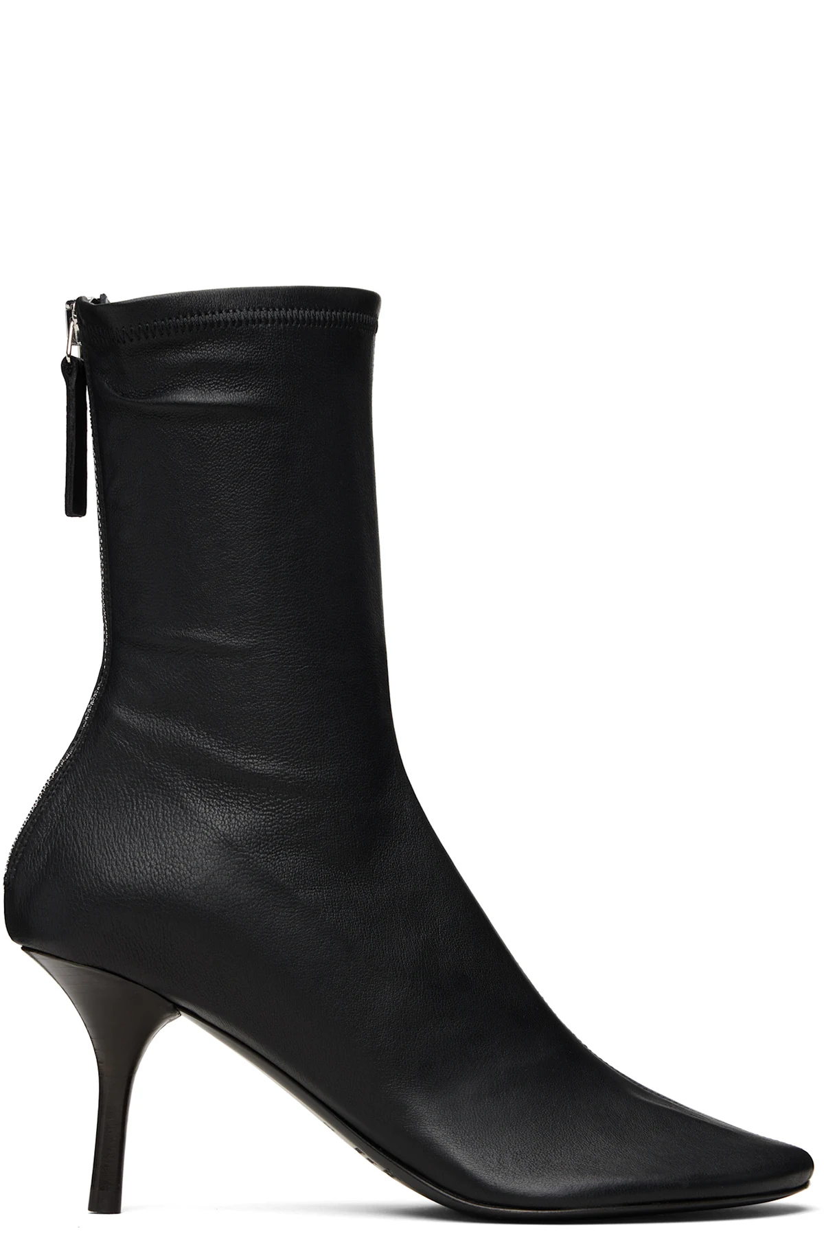 Black Leather Ankle Boots