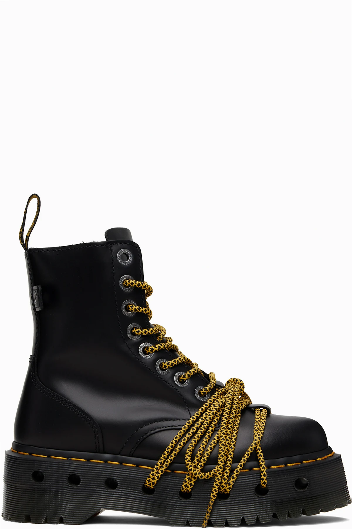 Black Jadon XL Leather Platform Boots