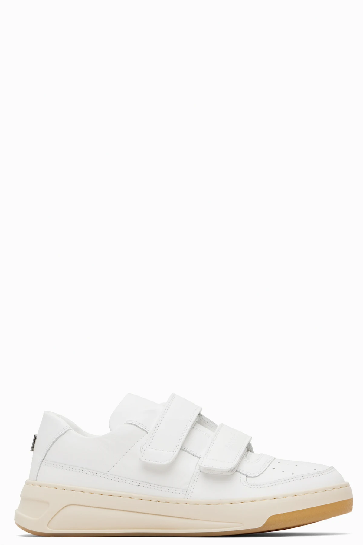 White Velcro Strap Sneakers