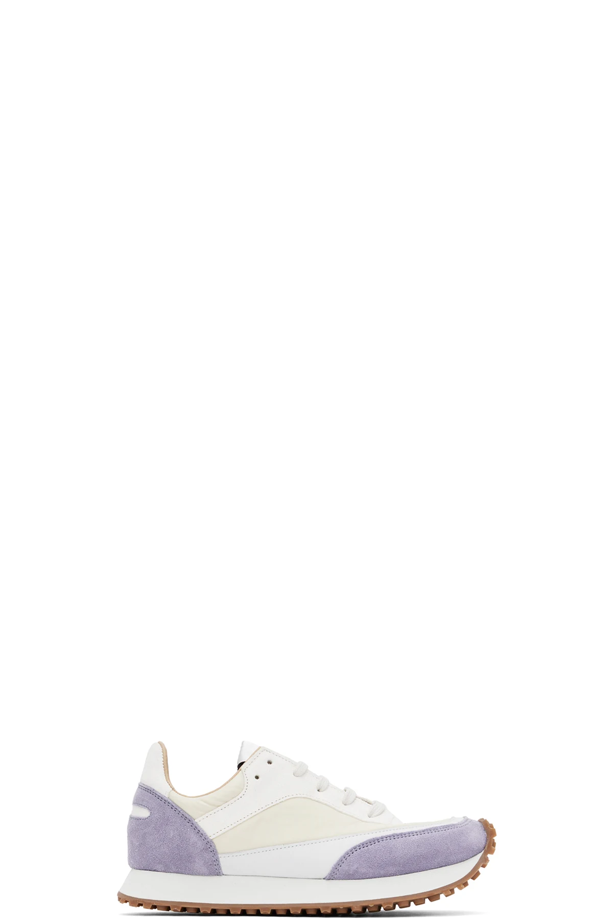 White & Purple Tempo Sneakers
