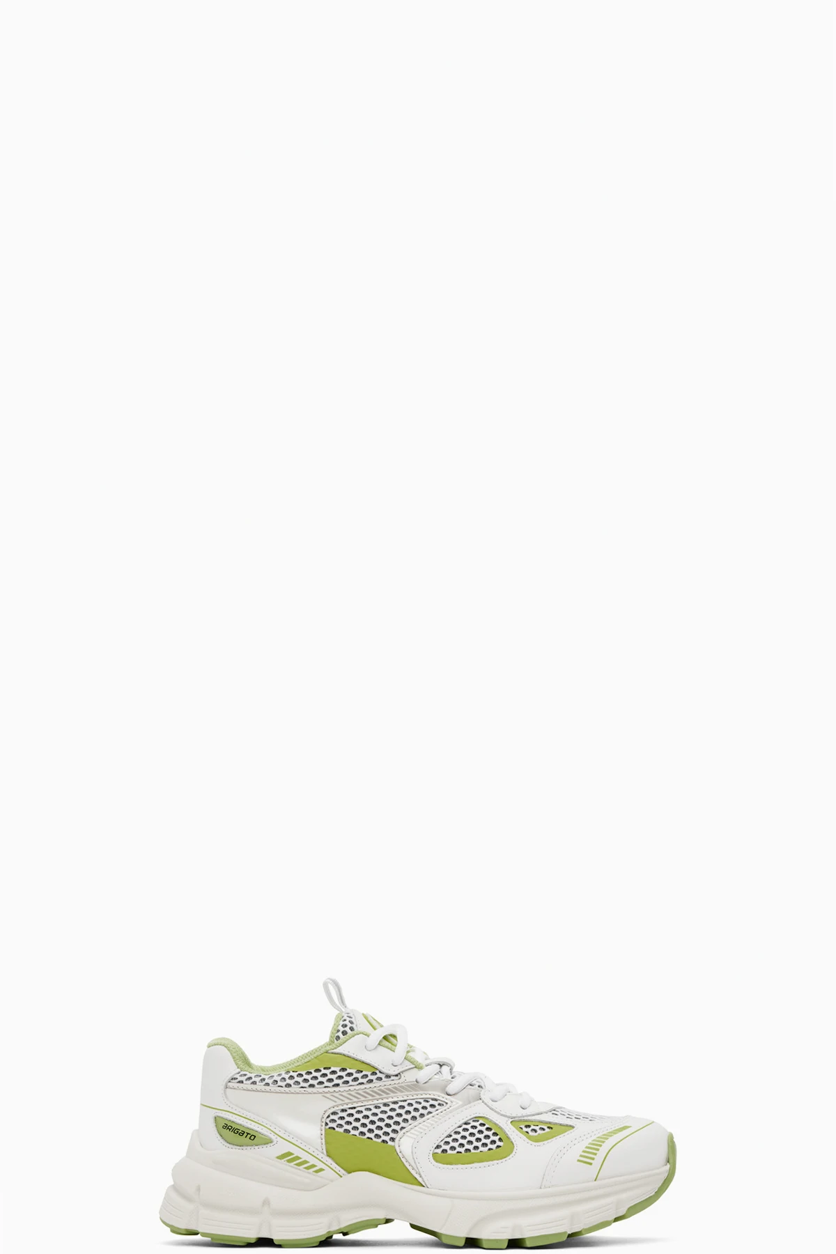 White & Green Marathon Runner Sneakers