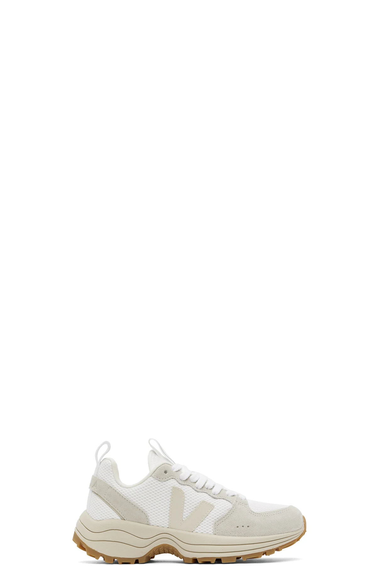 White & Beige Venturi Sneakers