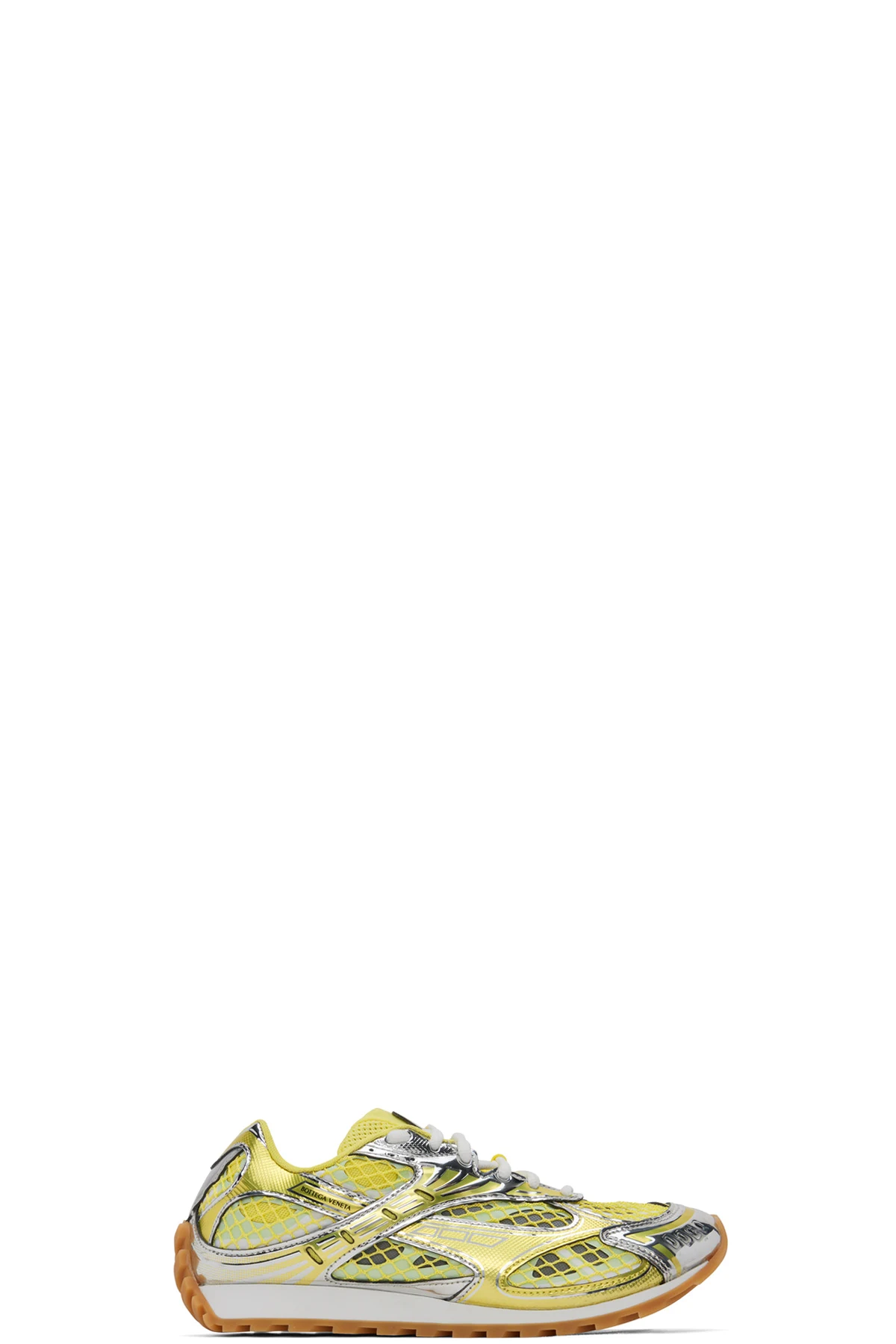 Silver & Yellow Orbit Sneakers