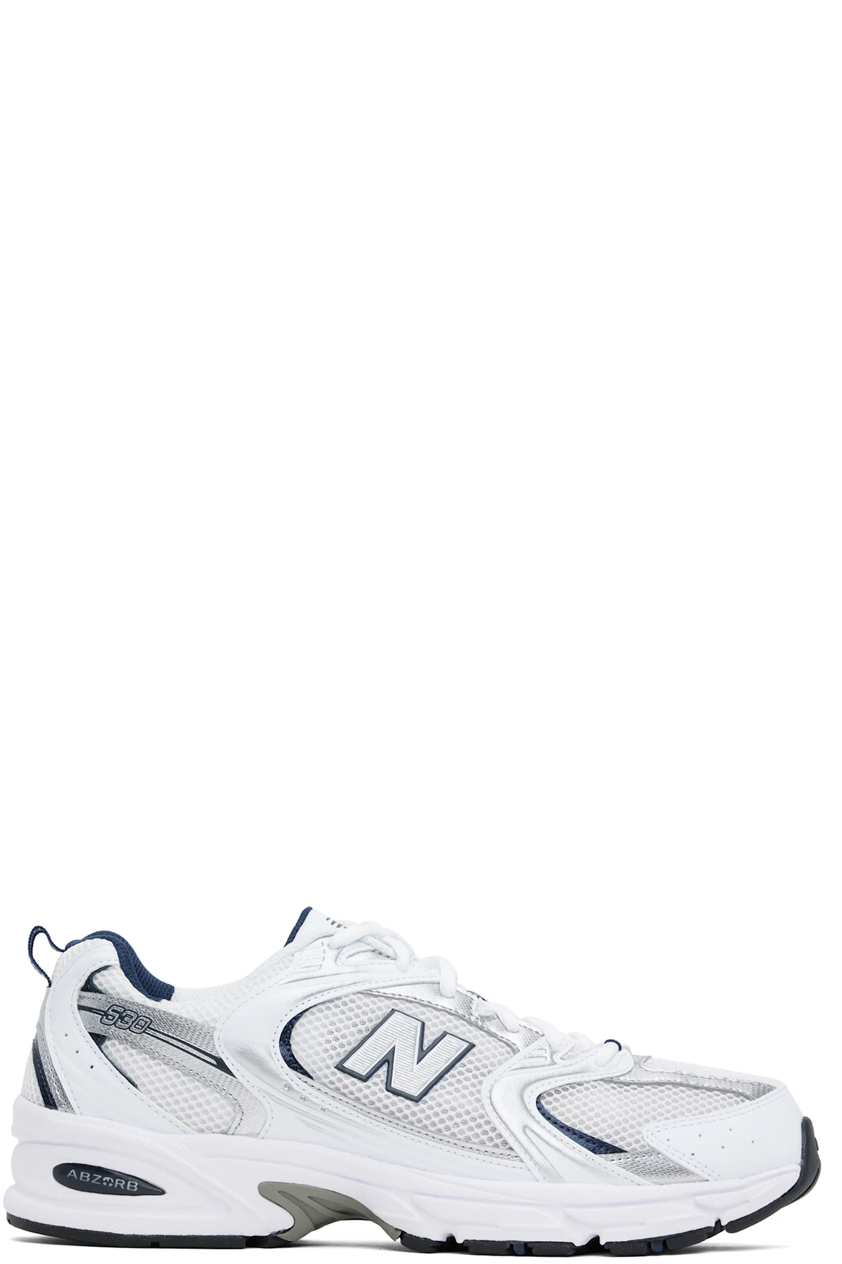 White & Silver 530 Sneakers