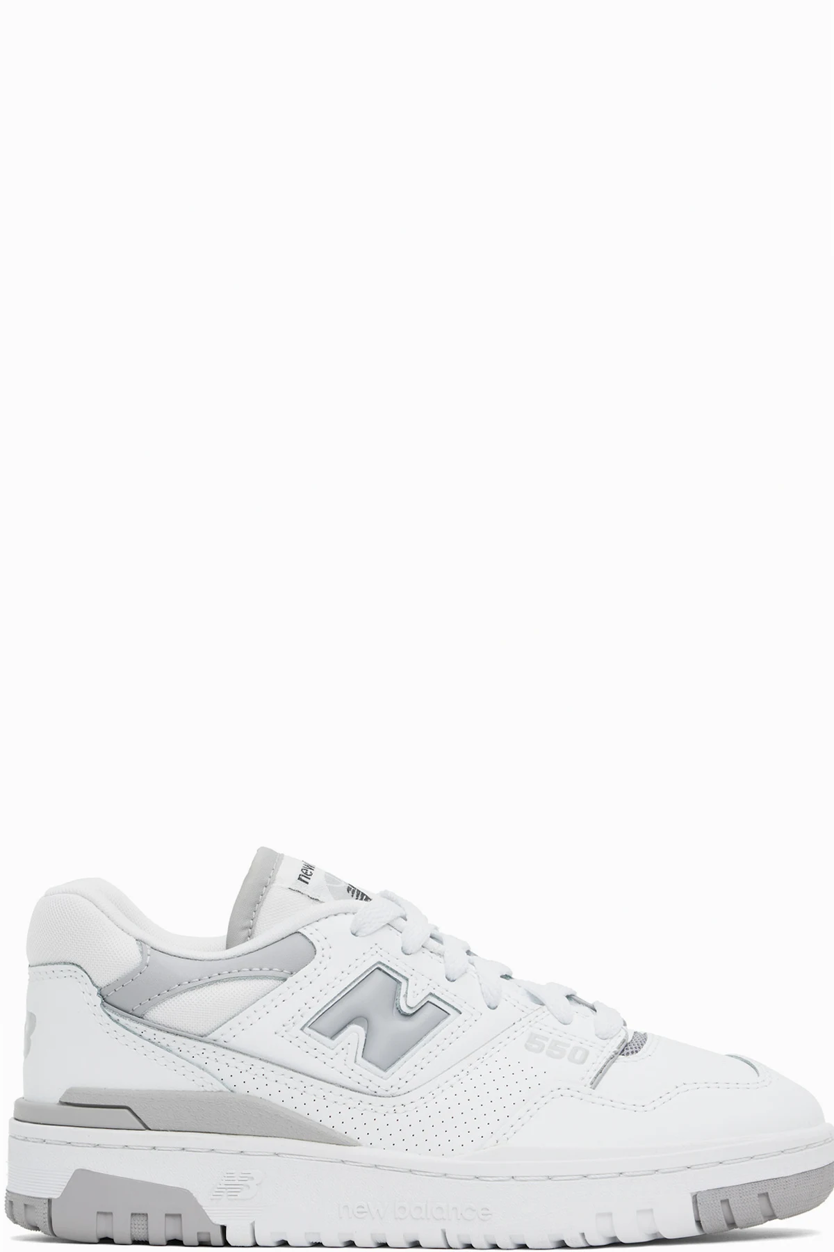 White & Gray 550 Sneakers